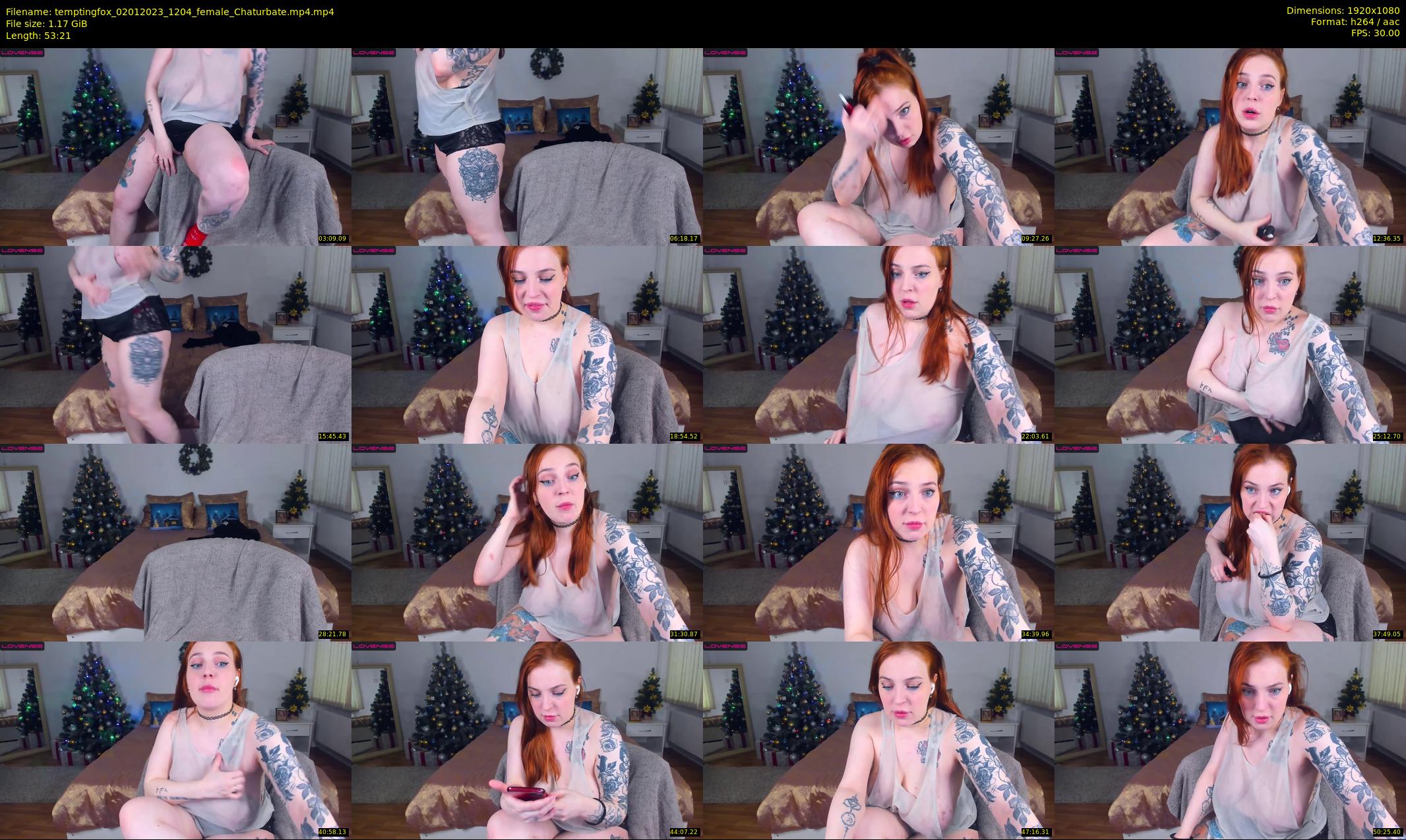 temptingfox — 54 minute Chaturbate female cam show recording, 1080p, Jan 2, 2023