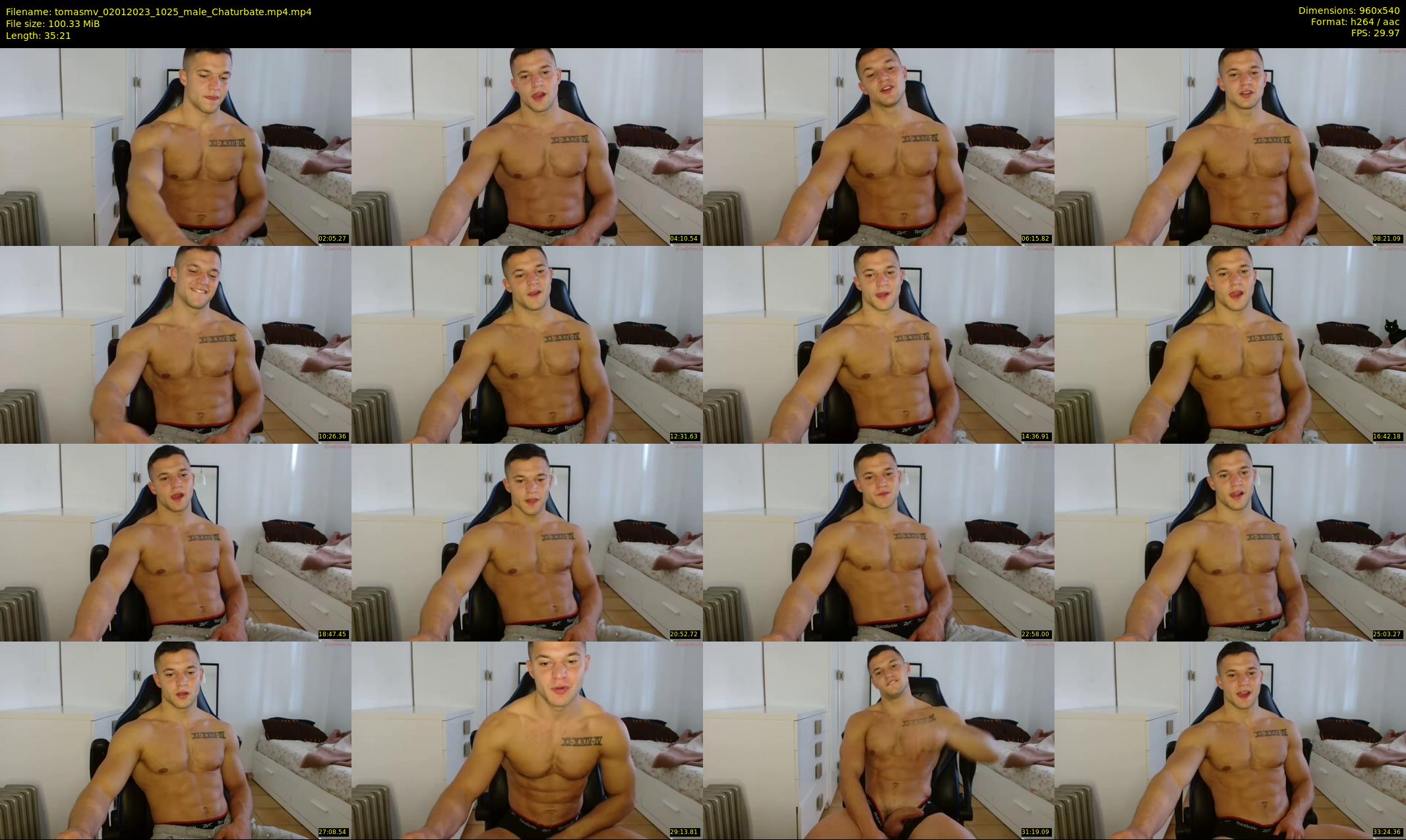 tomasmv — 36 minute Chaturbate male cam show recording, 480p, Jan 2, 2023