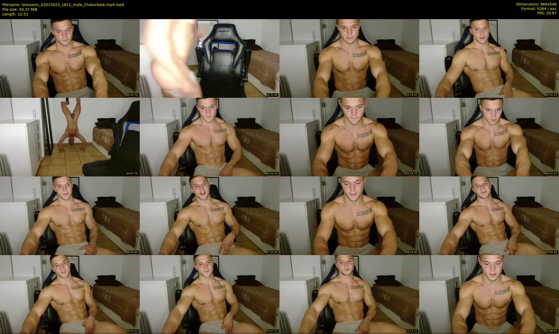 tomasmv — 13 minute Chaturbate male cam show recording, 480p, Jan 2, 2023