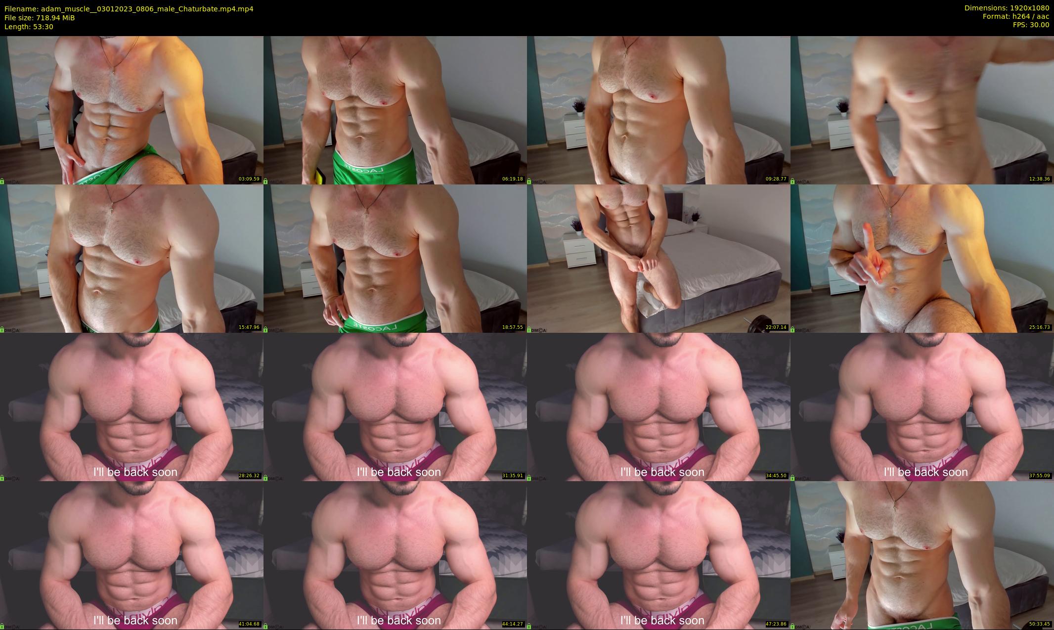 adam_muscle_ — 54 minute Chaturbate male cam show recording, 1080p, Jan 3, 2023
