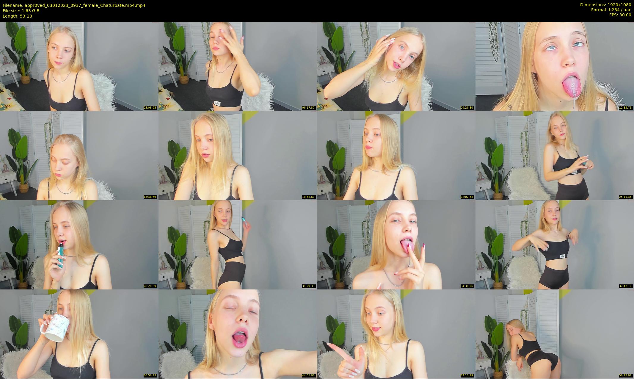 appr0ved — 54 minute Chaturbate female cam show recording, 1080p, Jan 3, 2023