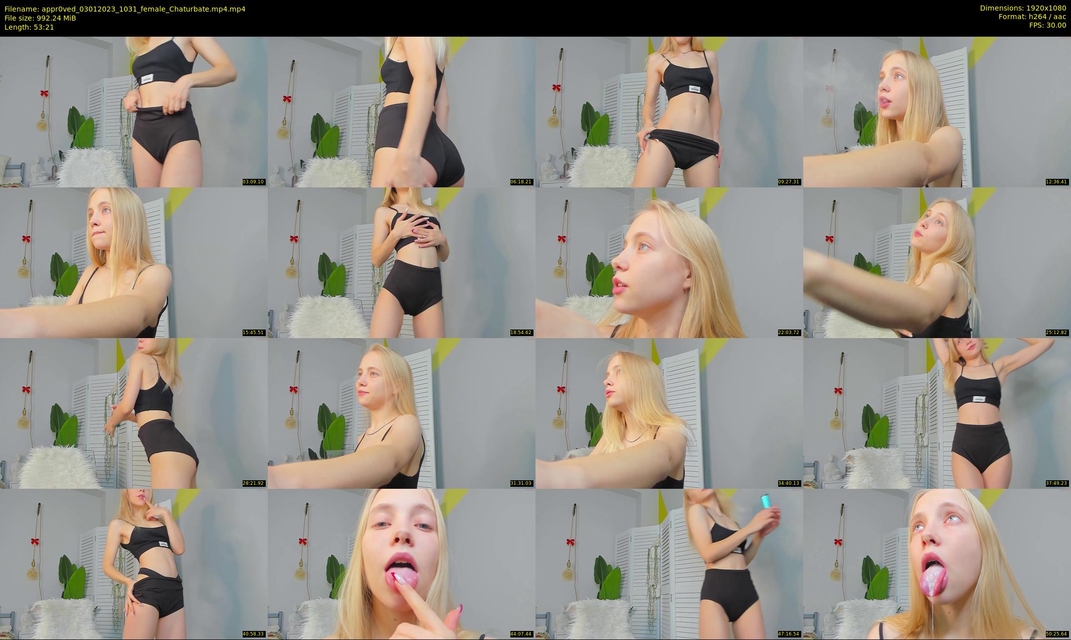 appr0ved — 54 minute Chaturbate female cam show recording, 1080p, Jan 3, 2023