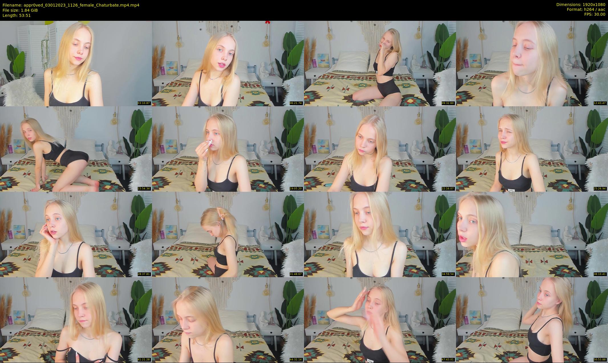 appr0ved — 54 minute Chaturbate female cam show recording, 1080p, Jan 3, 2023