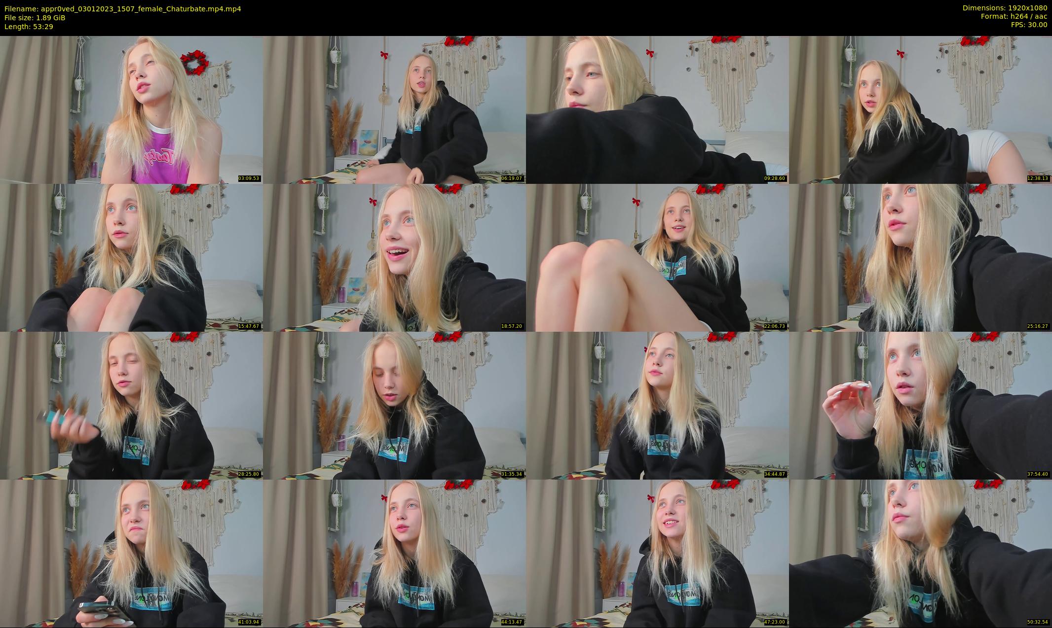 appr0ved — 54 minute Chaturbate female cam show recording, 1080p, Jan 3, 2023
