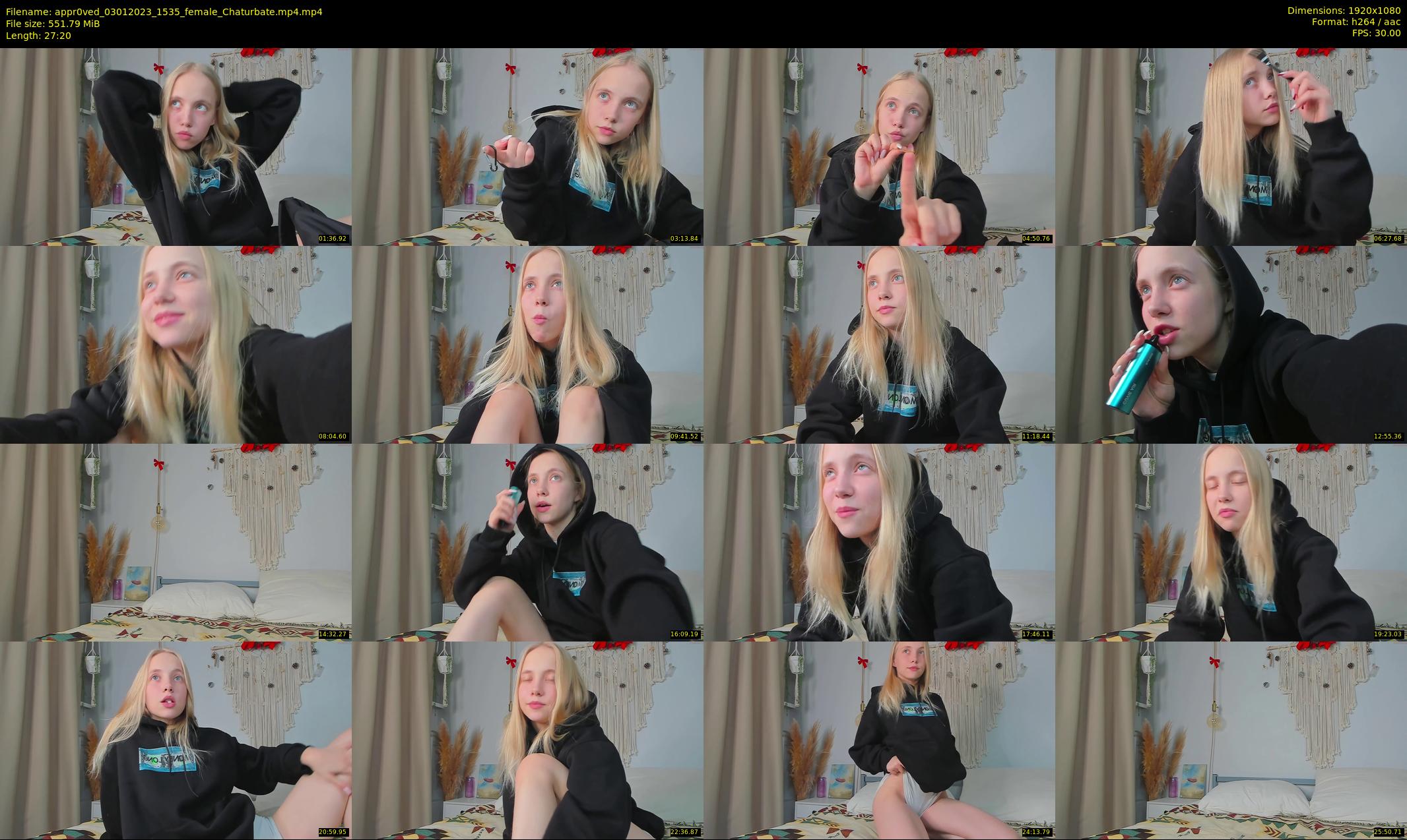 appr0ved — 28 minute Chaturbate female cam show recording, 1080p, Jan 3, 2023