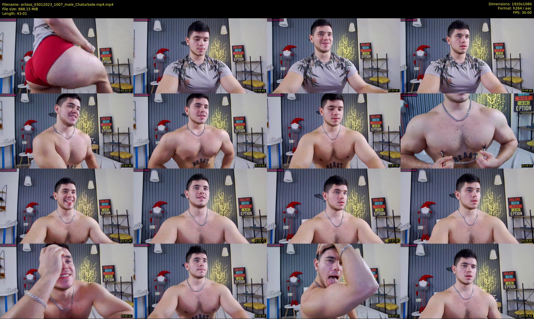 arilass — 44 minute Chaturbate male cam show recording, 1080p, Jan 3, 2023
