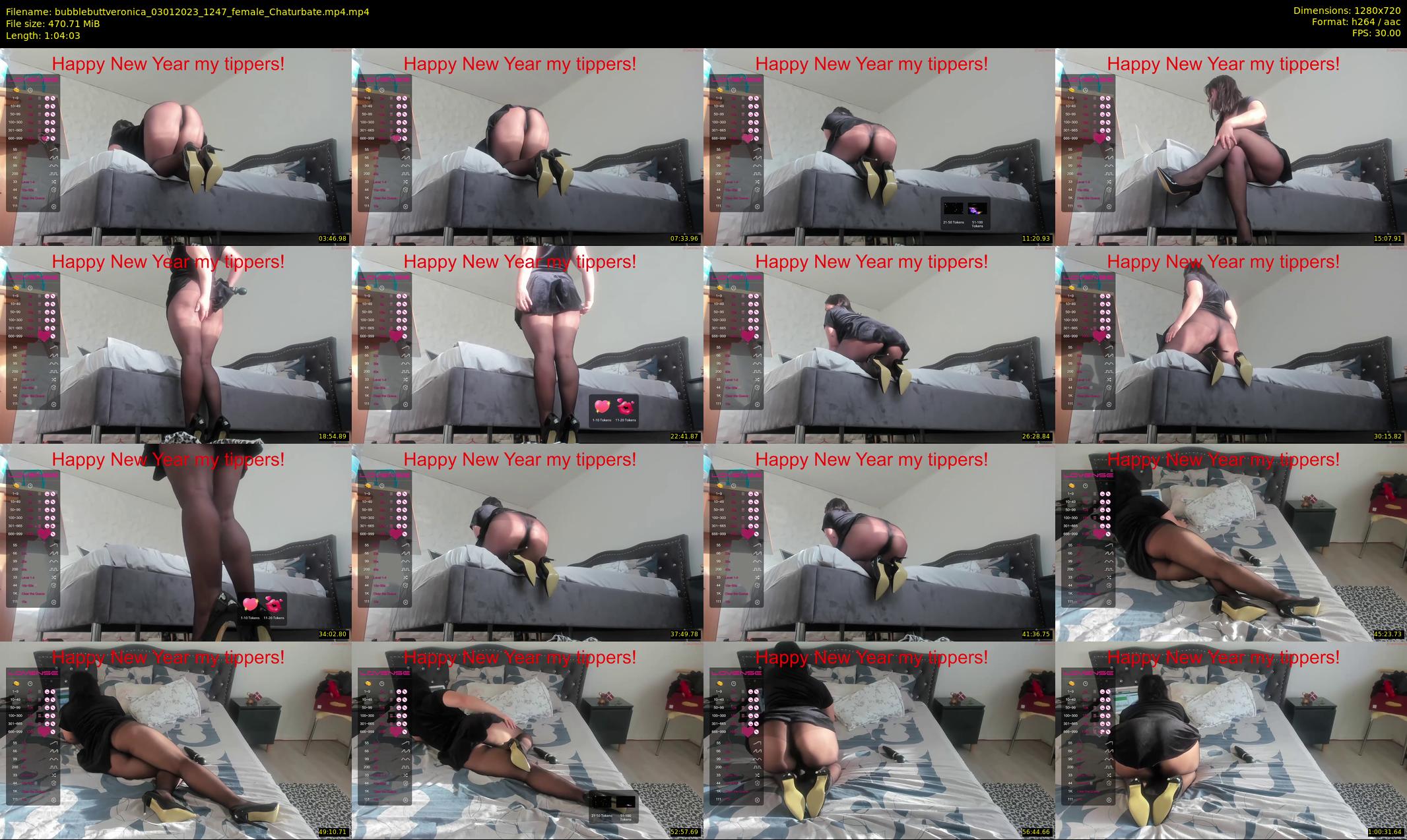 bubblebuttveronica — 65 minute Chaturbate female cam show recording, 720p, Jan 3, 2023
