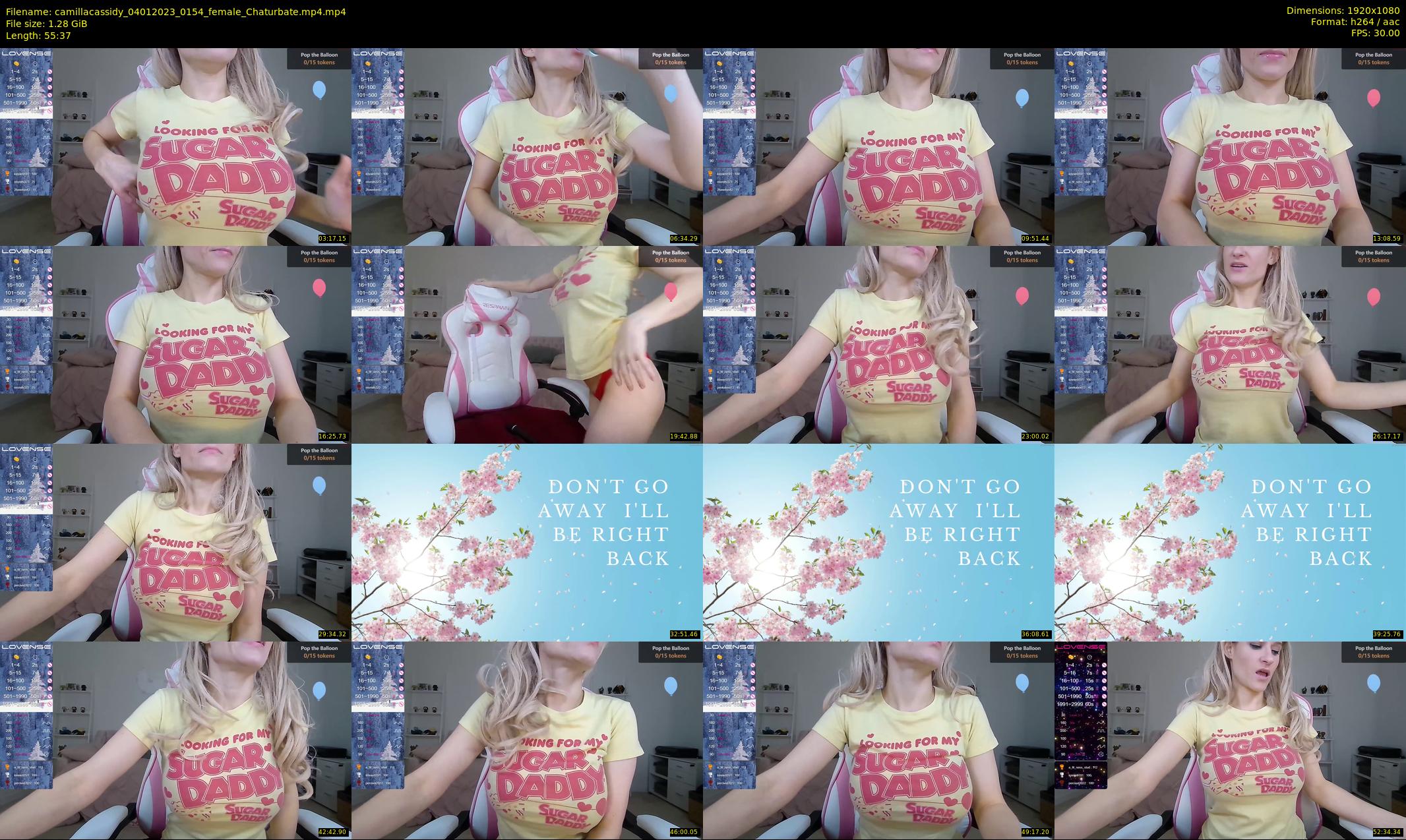 camillacassidy — 56 minute Chaturbate female cam show recording, 1080p, Jan 4, 2023