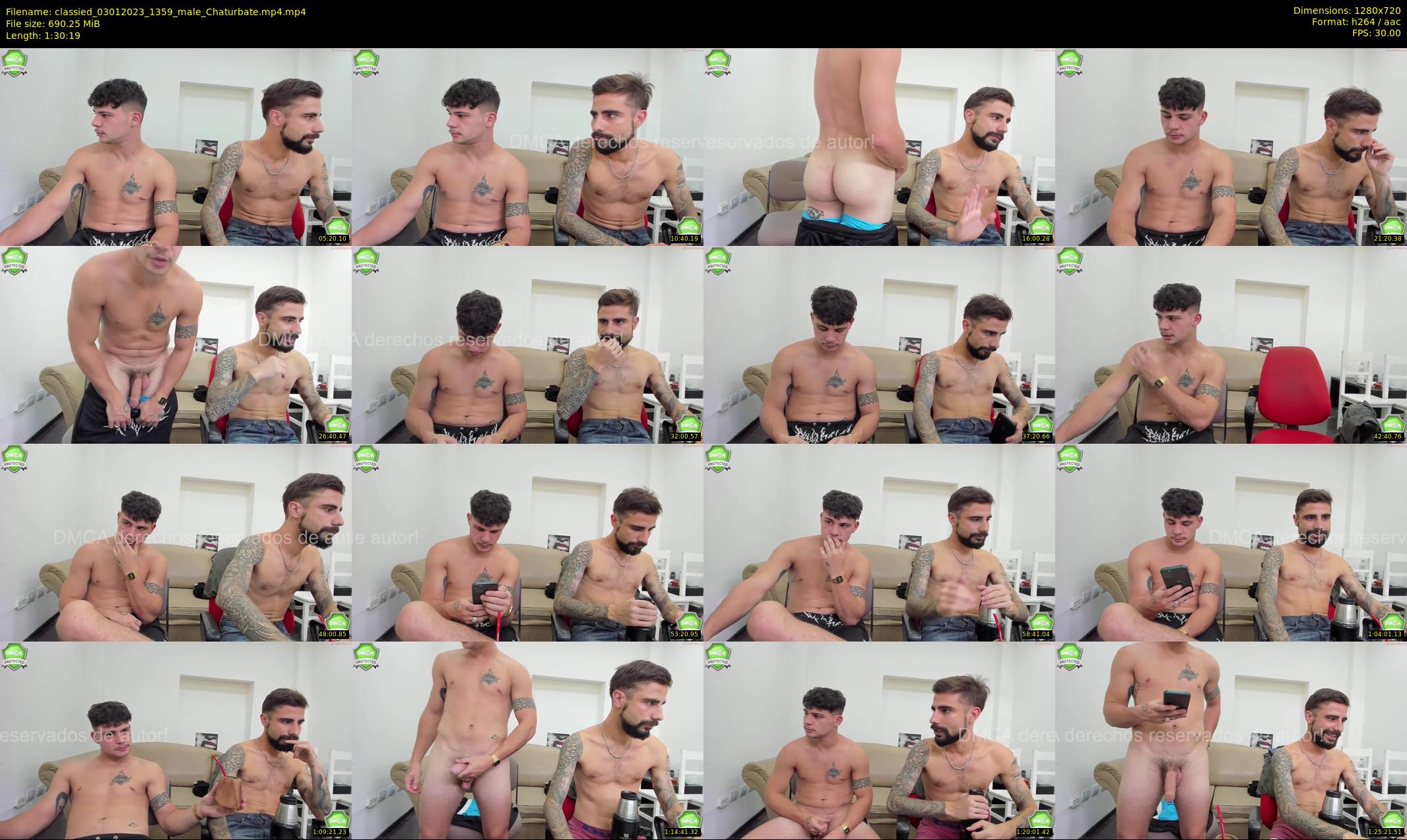 classied — 91 minute Chaturbate male cam show recording, 720p, Jan 3, 2023