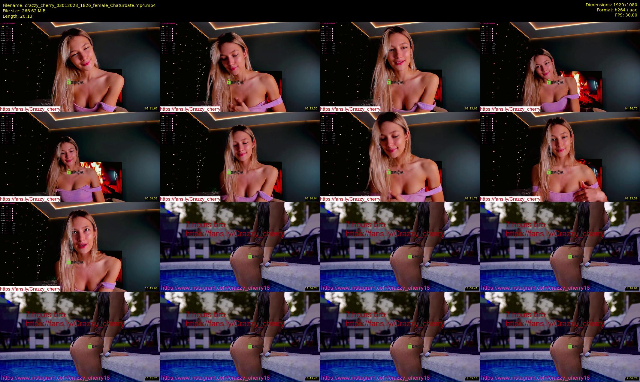 crazzy_cherry — 21 minute Chaturbate female cam show recording, 1080p, Jan 3, 2023