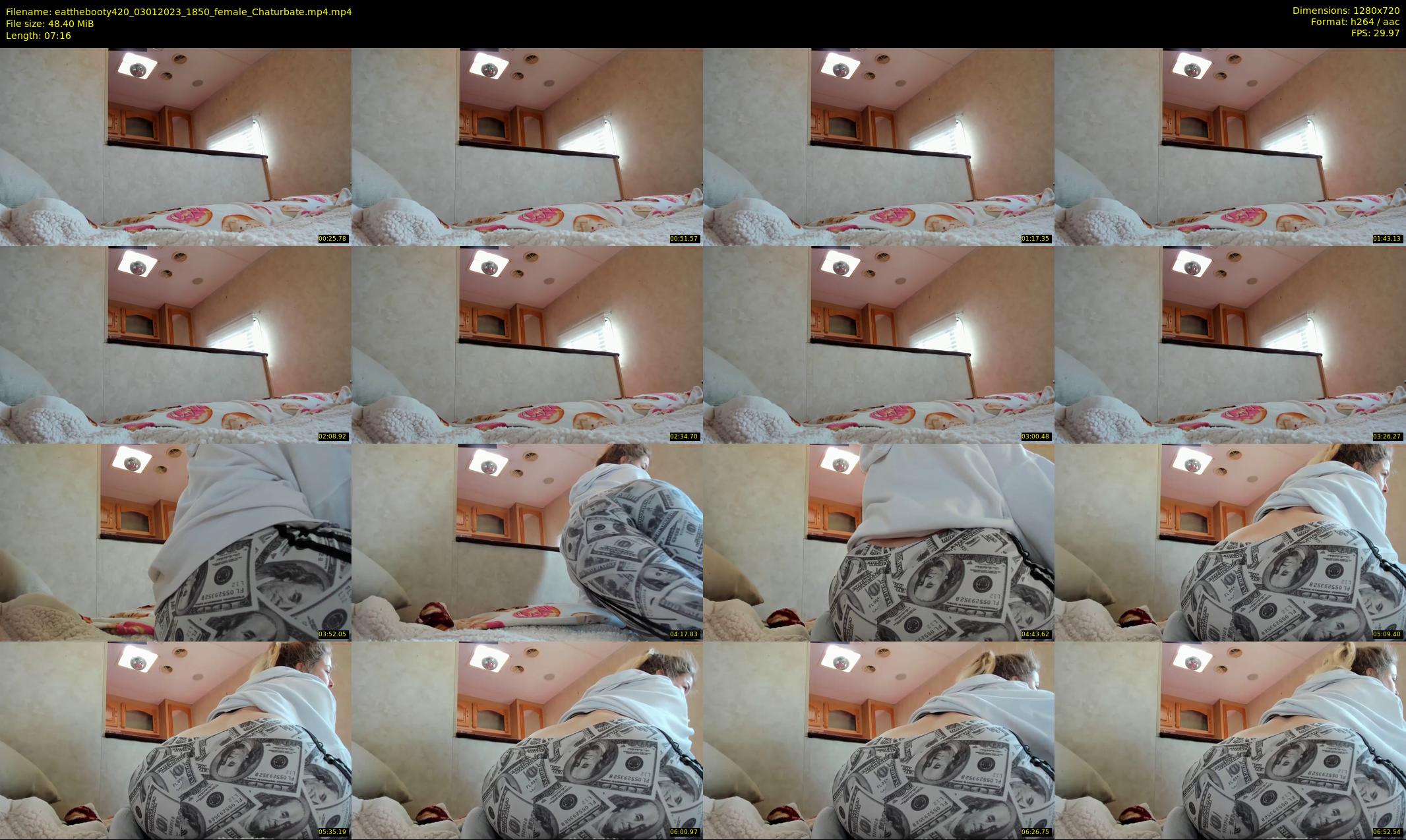 eatthebooty420 — 8 minute Chaturbate female cam show recording, 720p, Jan 3, 2023