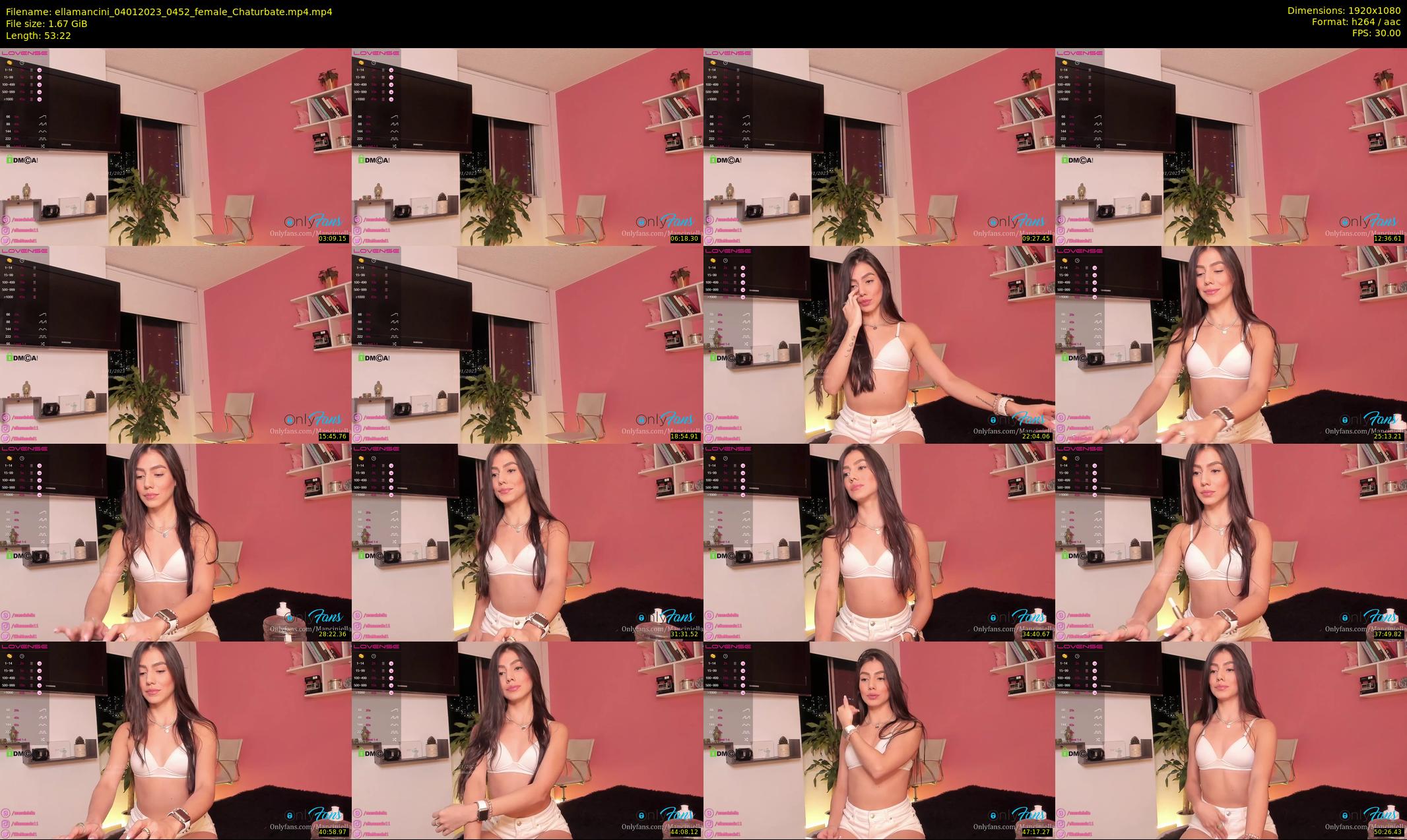 ellamancini — 54 minute Chaturbate female cam show recording, 1080p, Jan 4, 2023