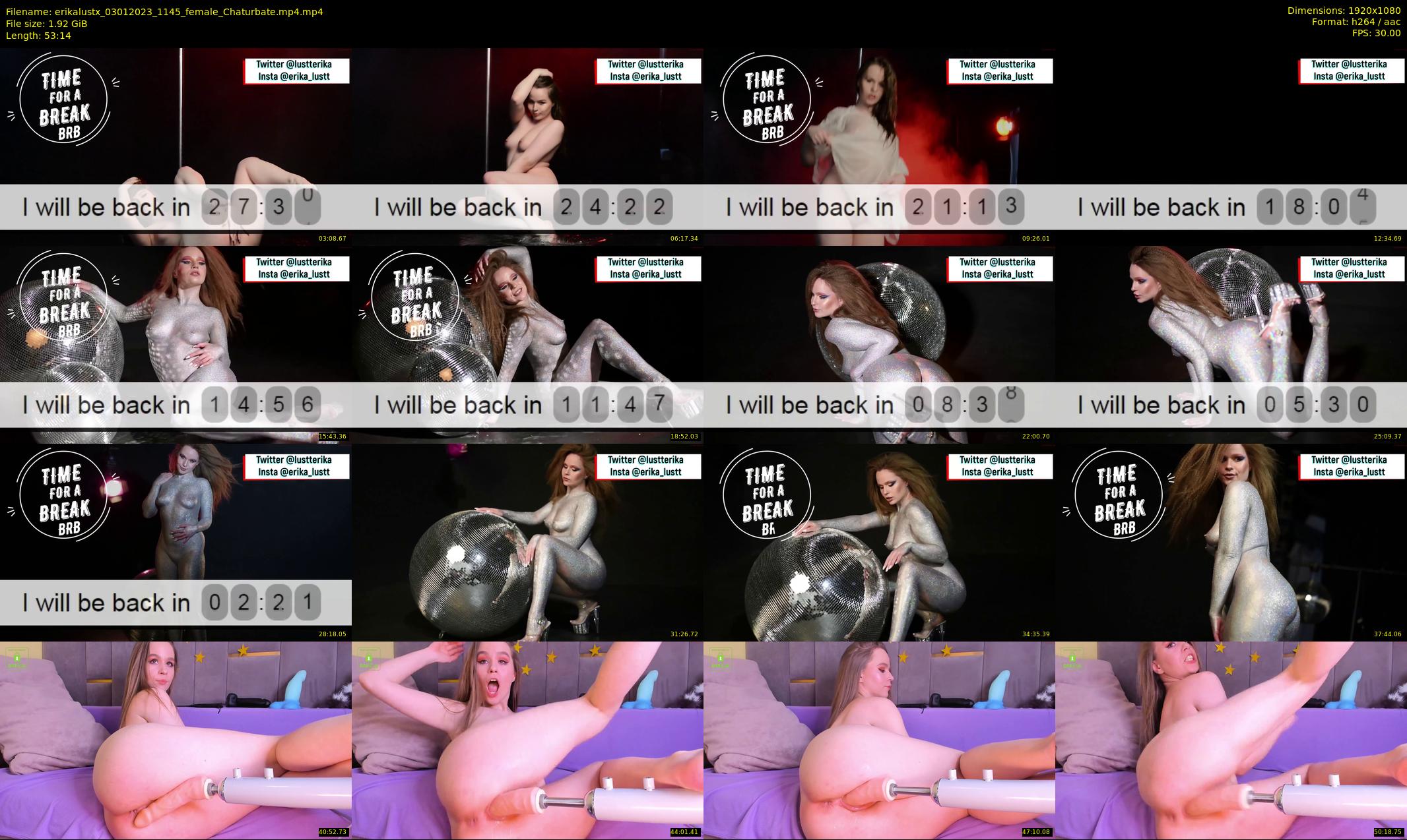 erikalustx — 54 minute Chaturbate female cam show recording, 1080p, Jan 3, 2023