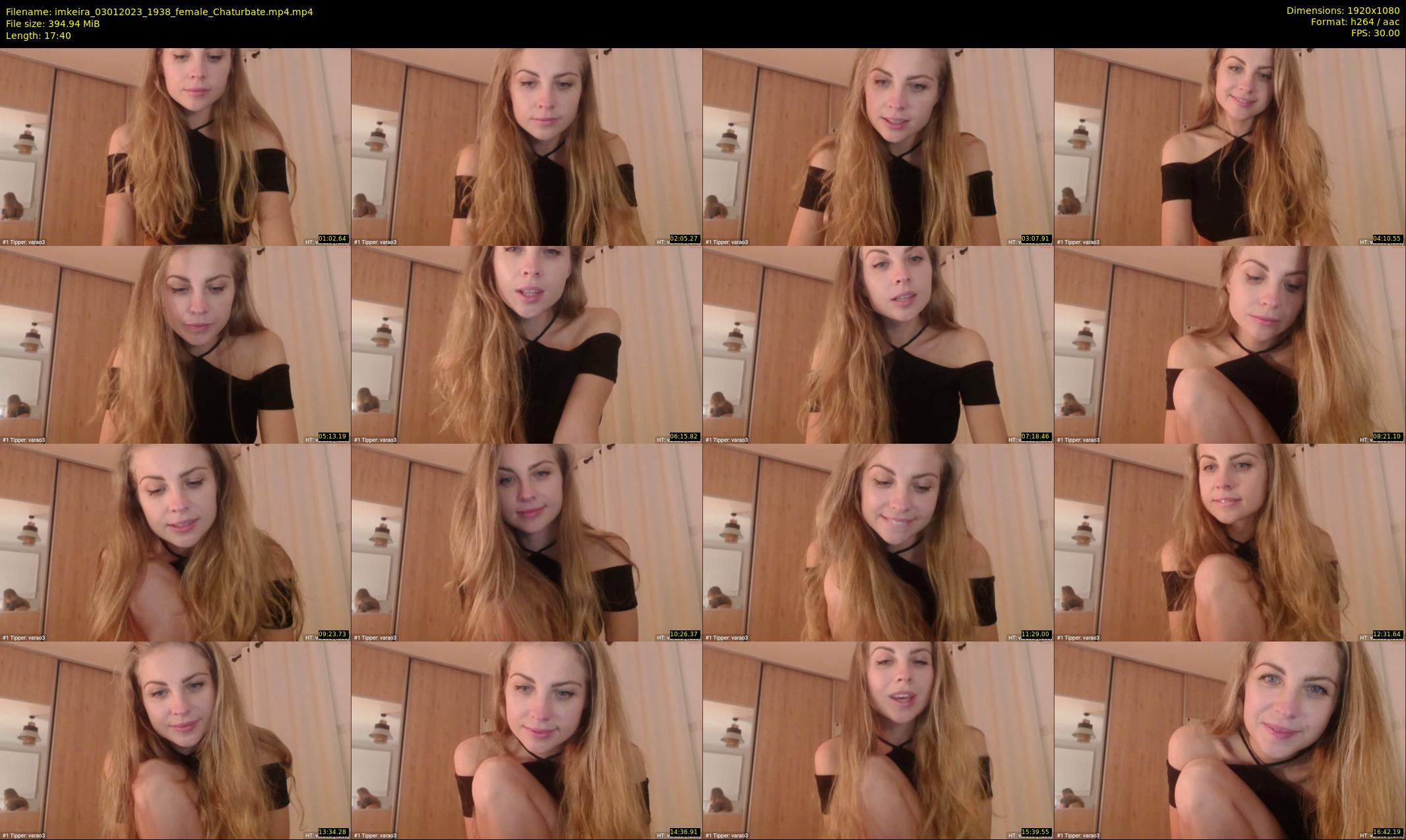 imkeira — 18 minute Chaturbate female cam show recording, 1080p, Jan 3, 2023