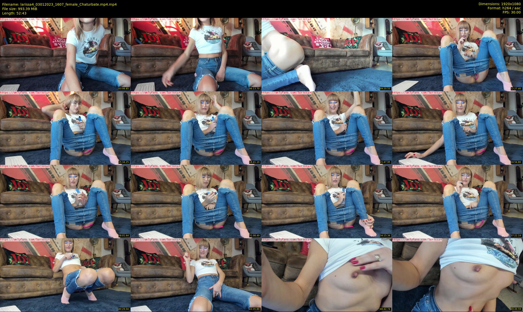 larissa4 — 53 minute Chaturbate female cam show recording, 1080p, Jan 3, 2023