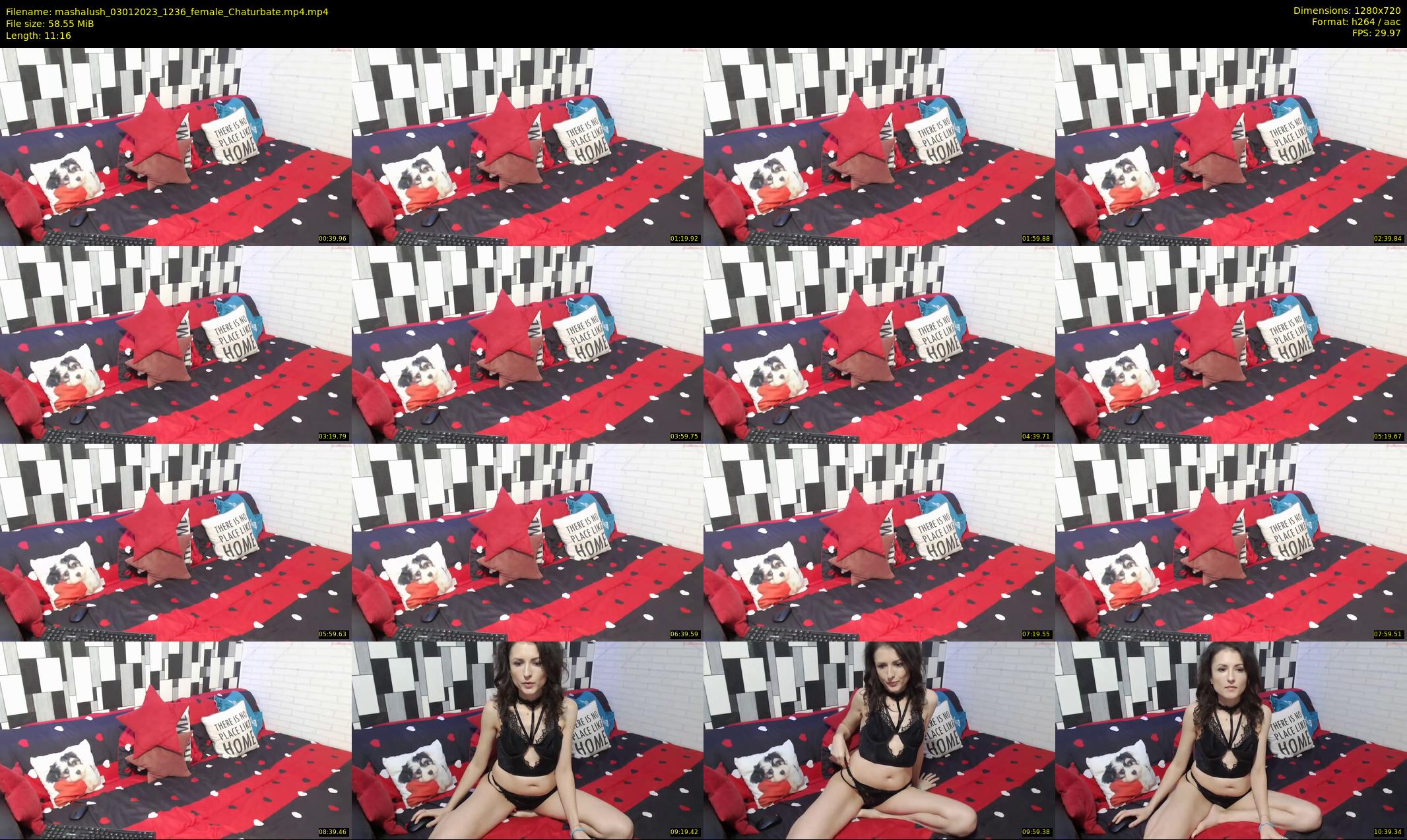 mashalush — 12 minute Chaturbate female cam show recording, 720p, Jan 3, 2023