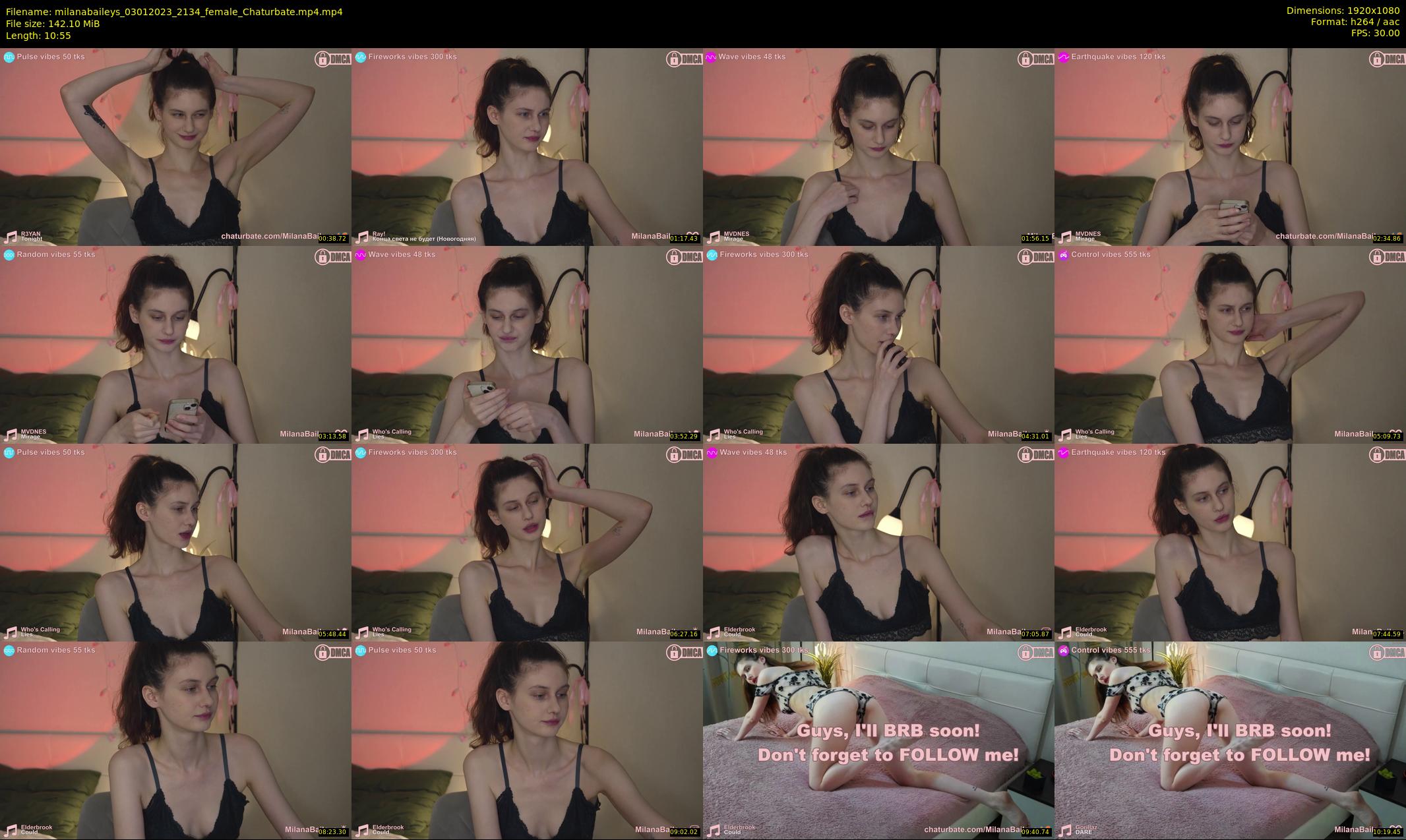 milanabaileys — 11 minute Chaturbate female cam show recording, 1080p, Jan 3, 2023