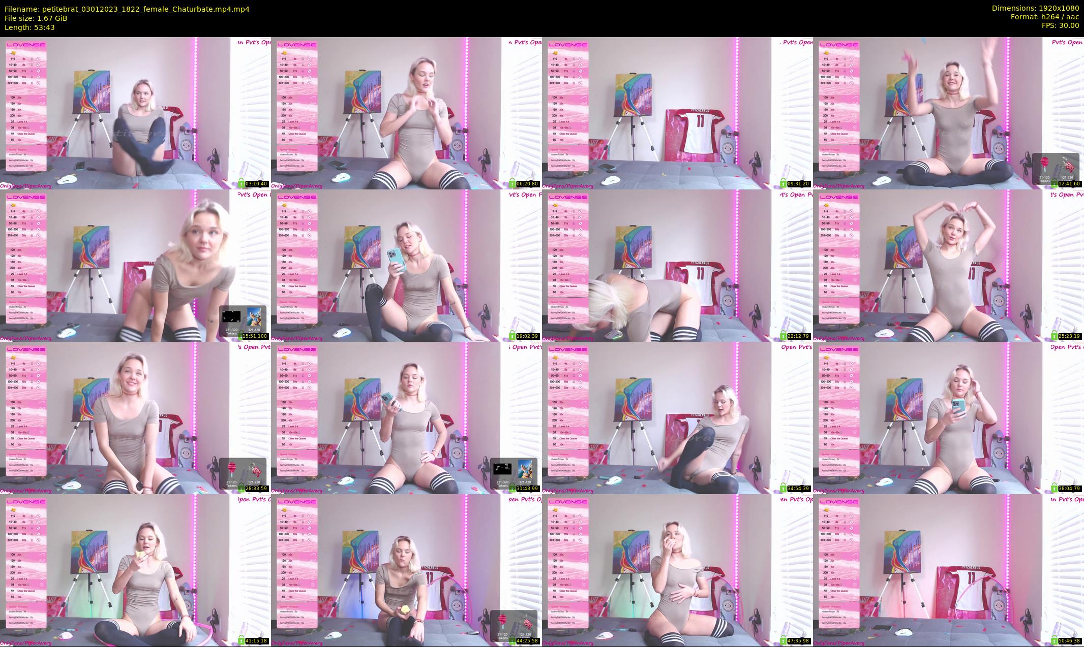 petitebrat — 54 minute Chaturbate female cam show recording, 1080p, Jan 3, 2023