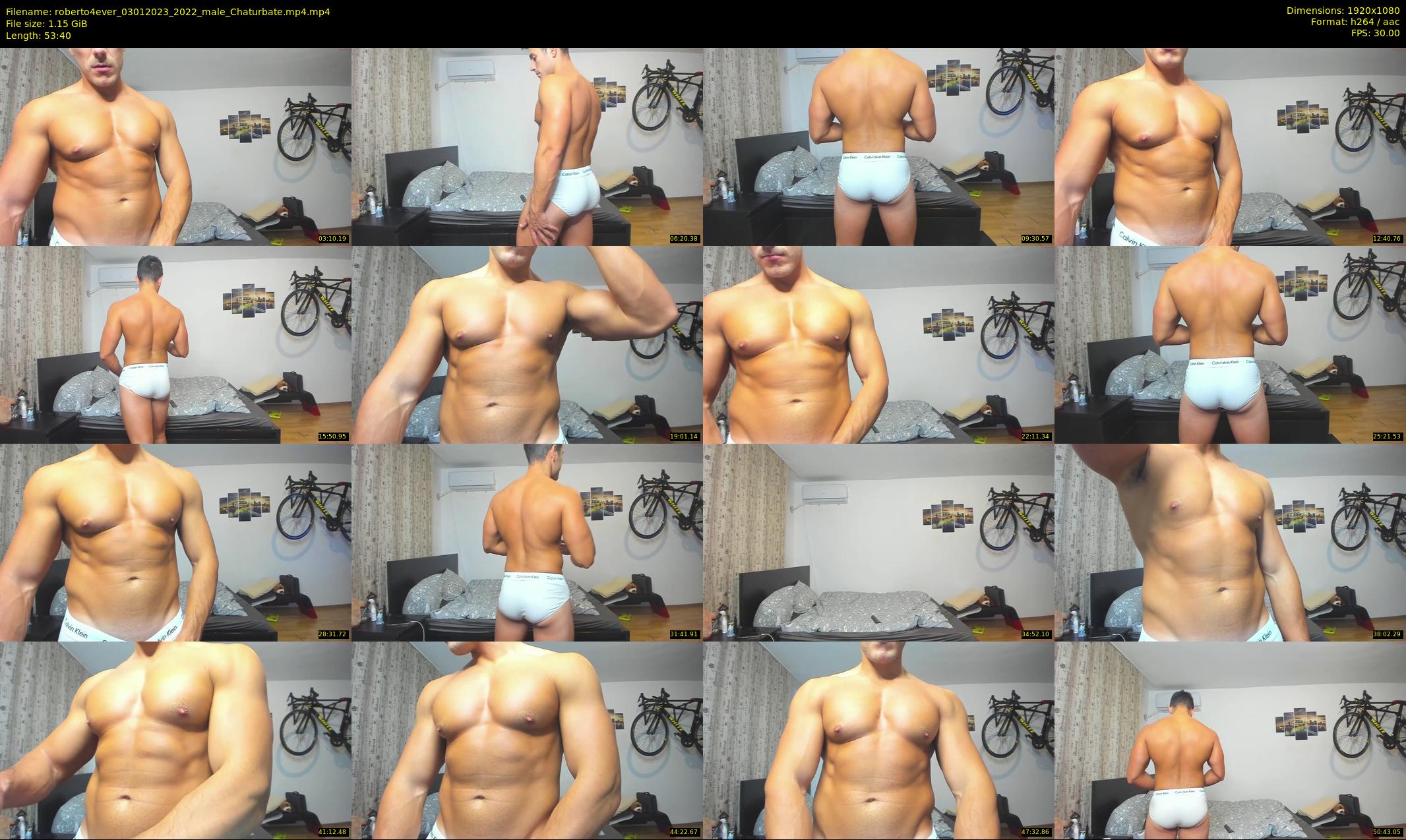 roberto4ever — 54 minute Chaturbate male cam show recording, 1080p, Jan 3, 2023
