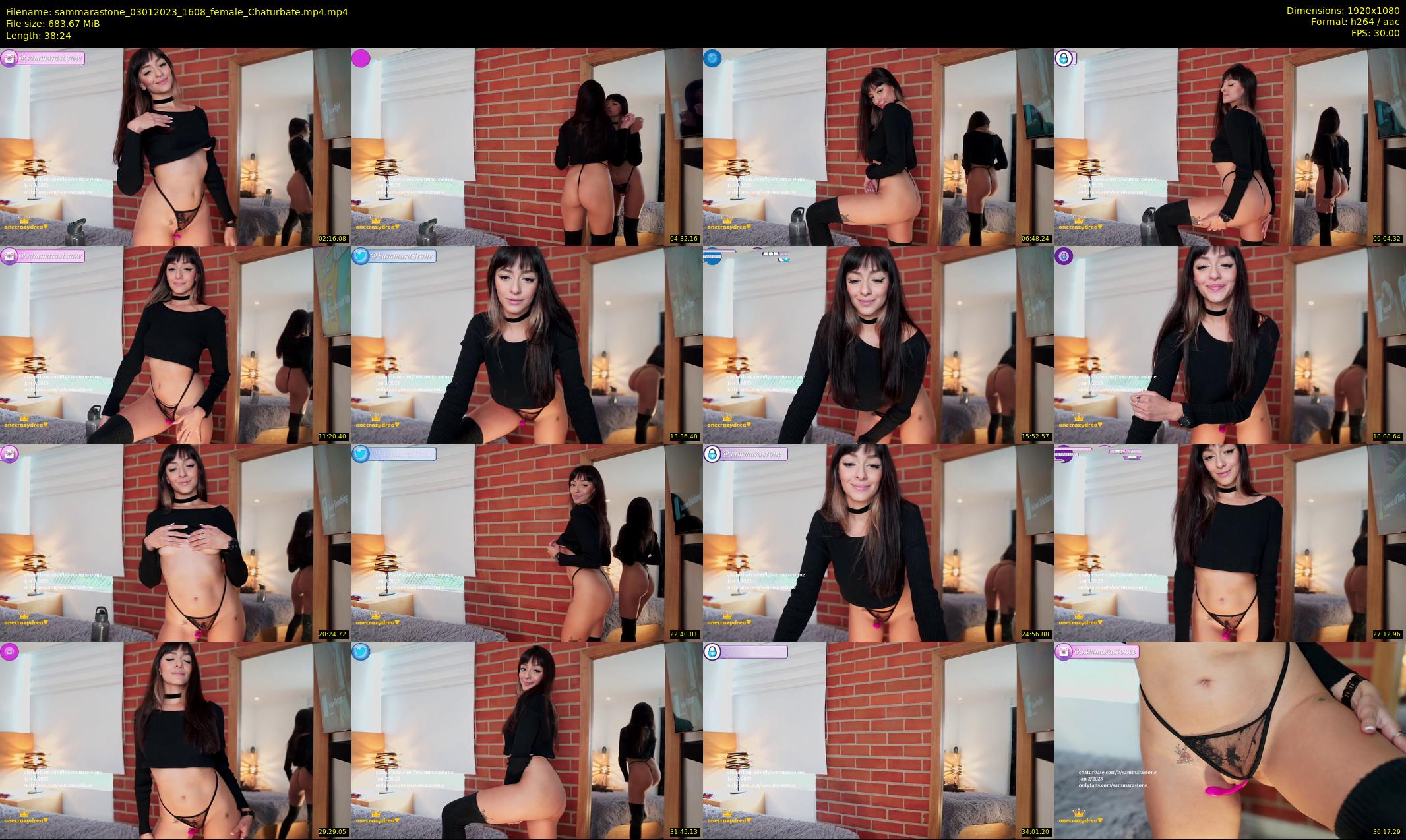 sammarastone — 39 minute Chaturbate female cam show recording, 1080p, Jan 3, 2023