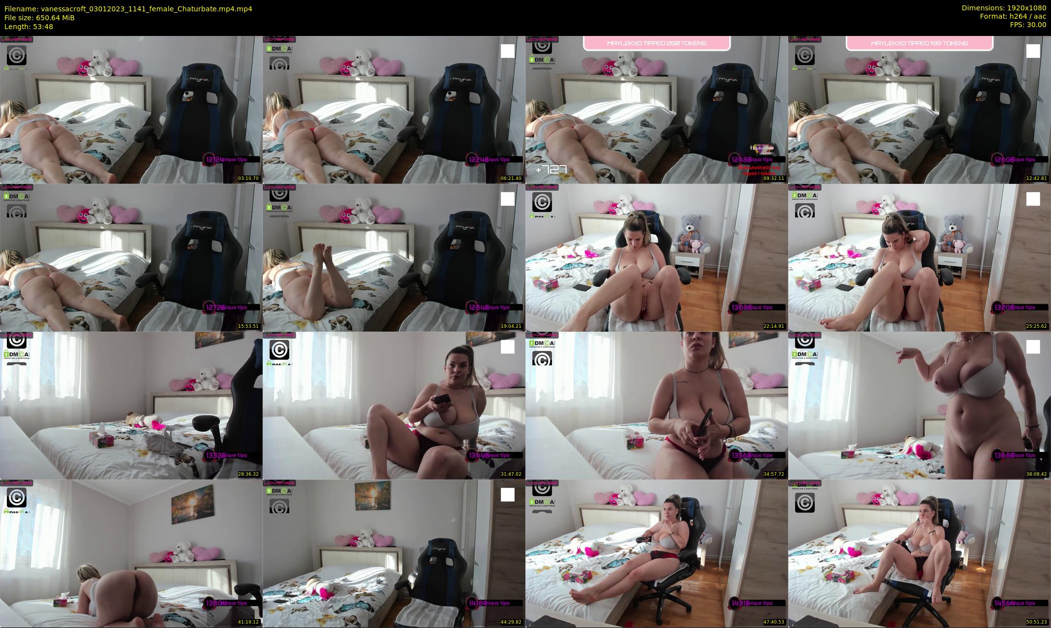 vanessacroft — 54 minute Chaturbate female cam show recording, 1080p, Jan 3, 2023