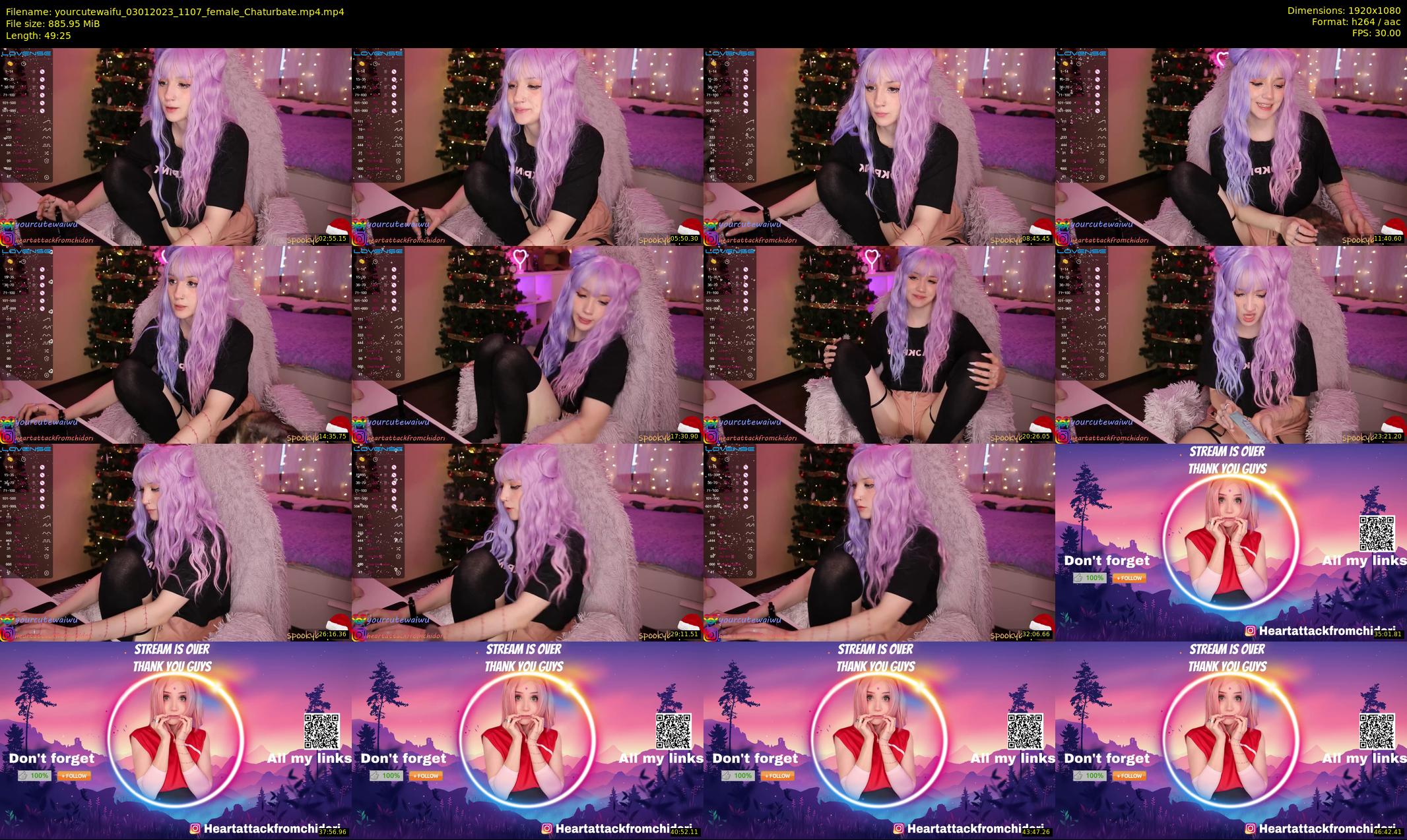 yourcutewaifu — 50 minute Chaturbate female cam show recording, 1080p, Jan 3, 2023
