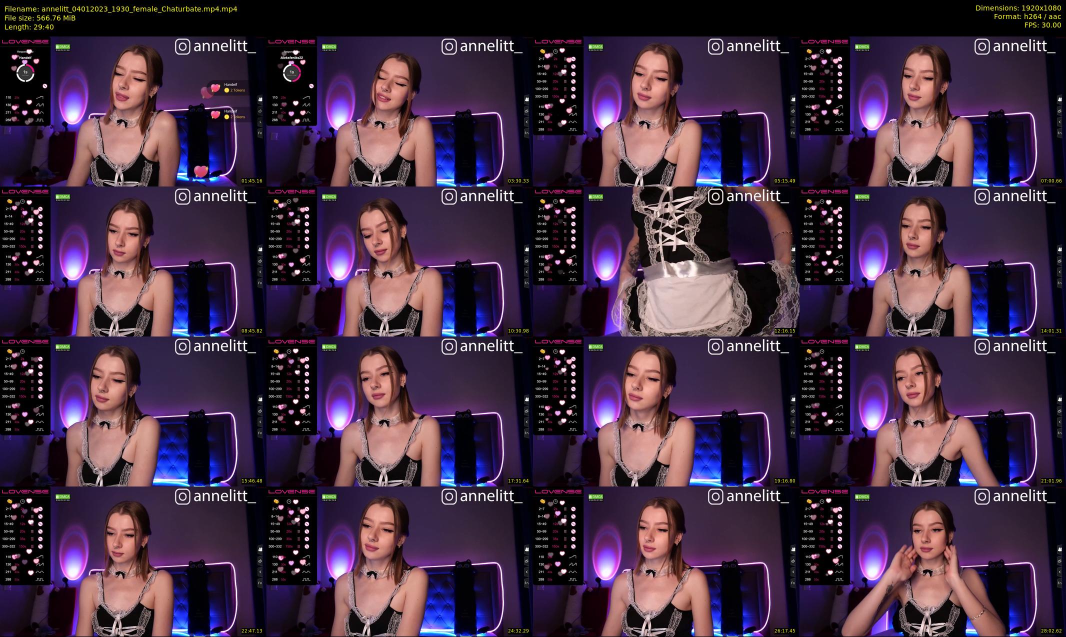 annelitt — 30 minute Chaturbate female cam show recording, 1080p, Jan 4, 2023