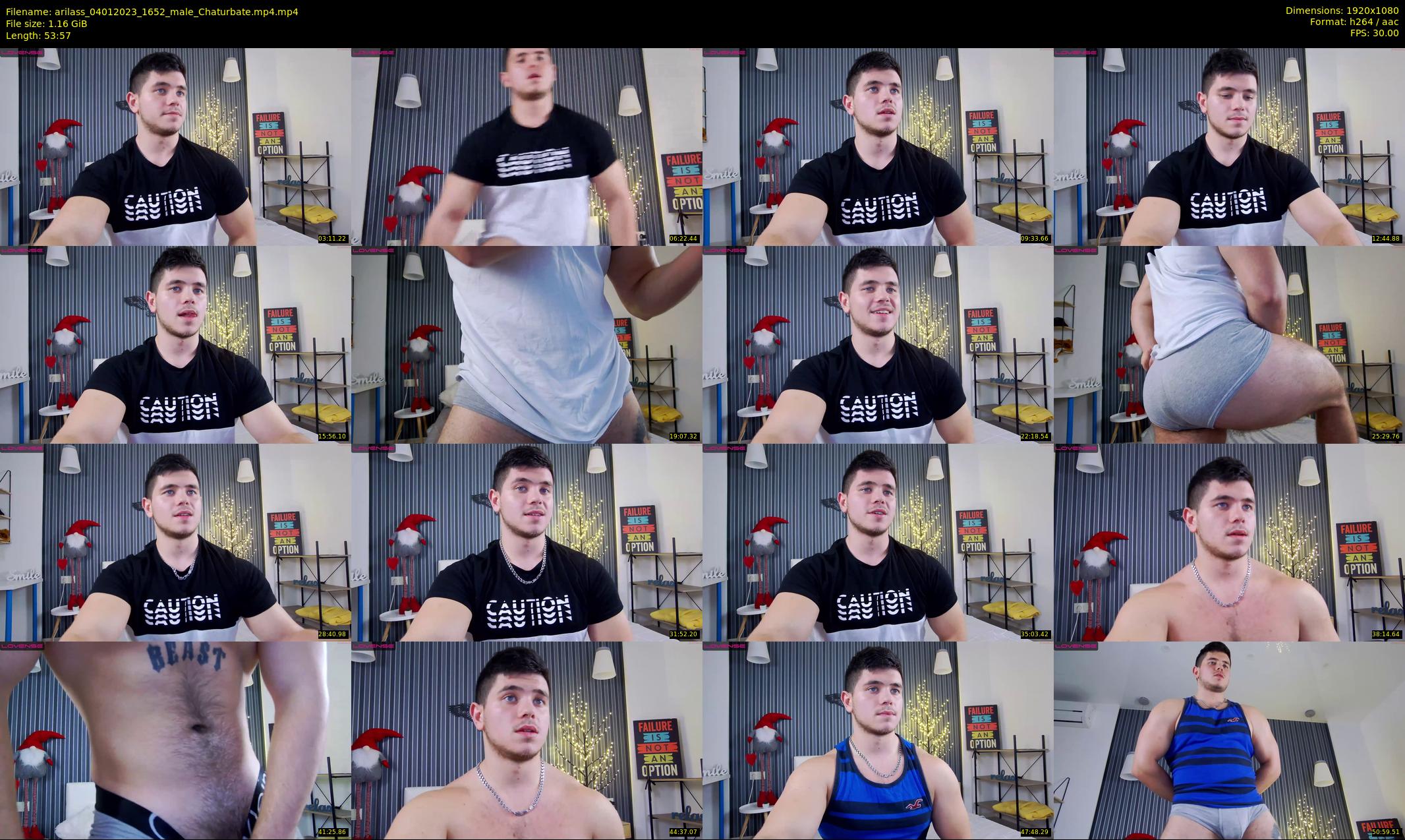 arilass — 54 minute Chaturbate male cam show recording, 1080p, Jan 4, 2023