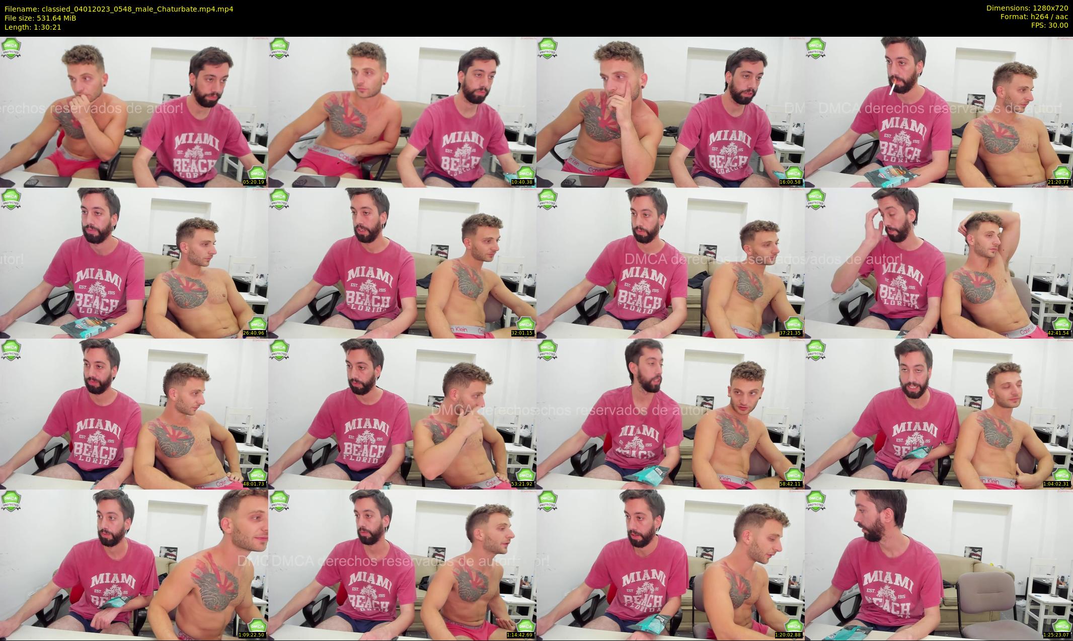 classied — 91 minute Chaturbate male cam show recording, 720p, Jan 4, 2023