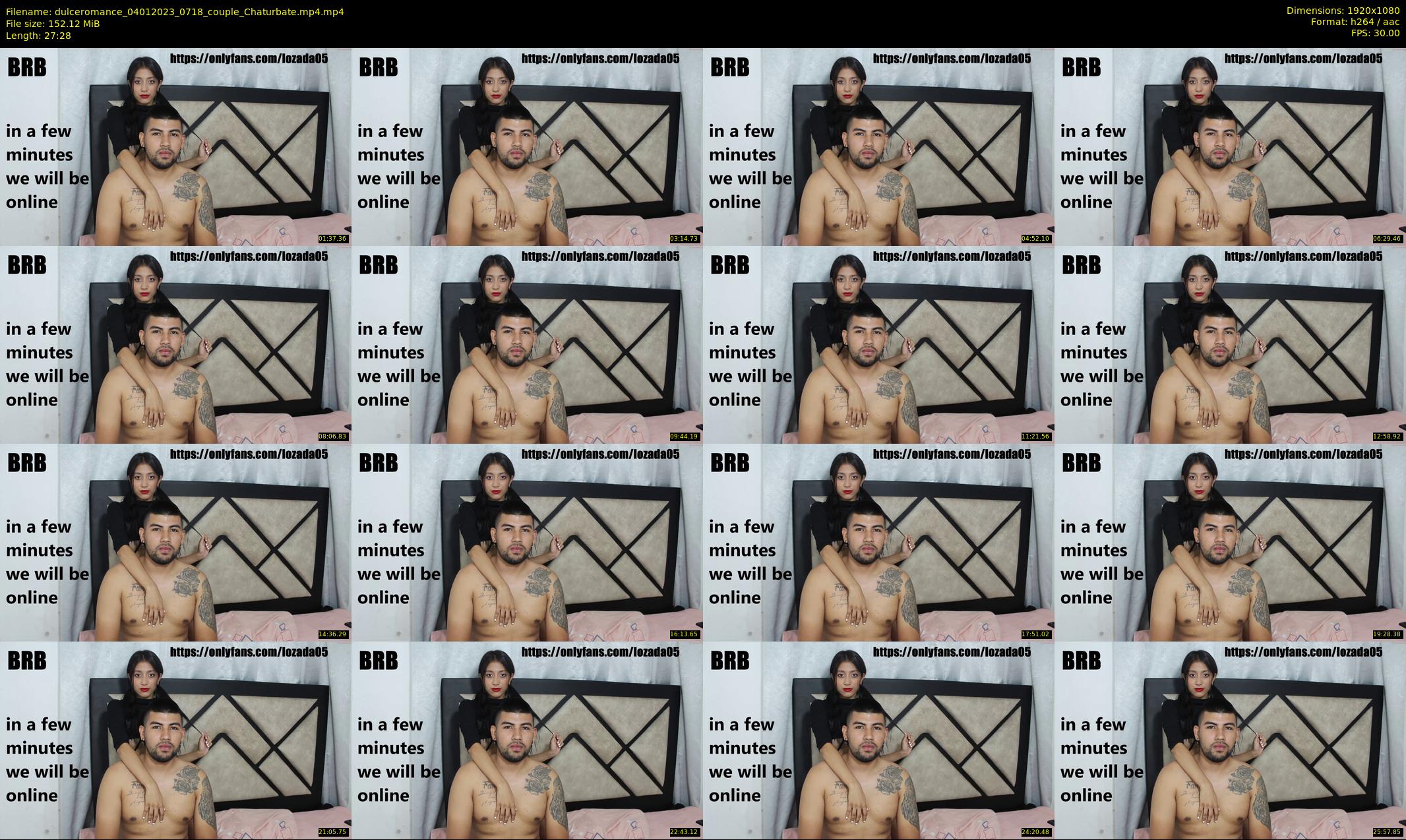 dulceromance — 28 minute Chaturbate couple cam show recording, 1080p, Jan 4, 2023