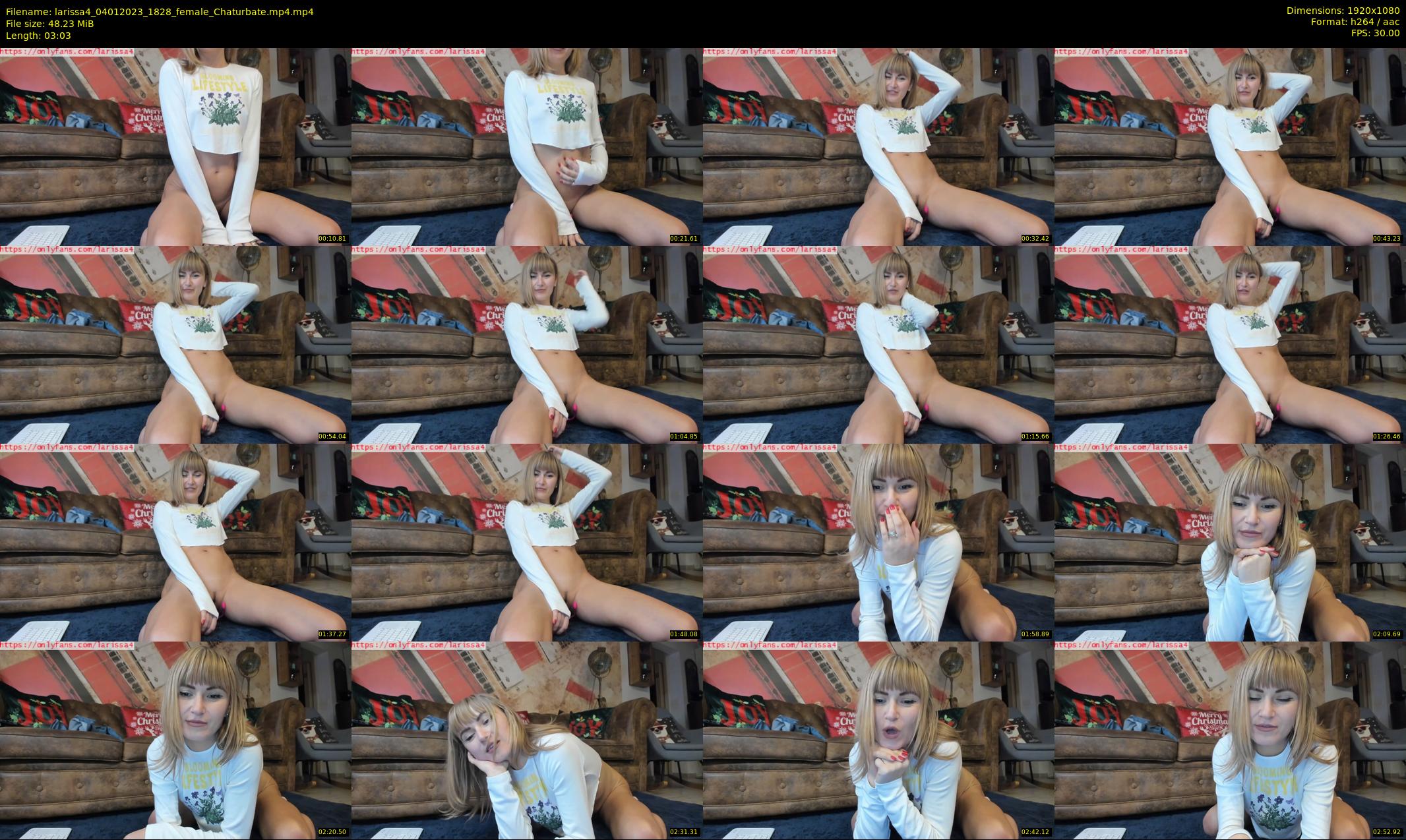 larissa4 — 4 minute Chaturbate female cam show recording, 1080p, Jan 4, 2023