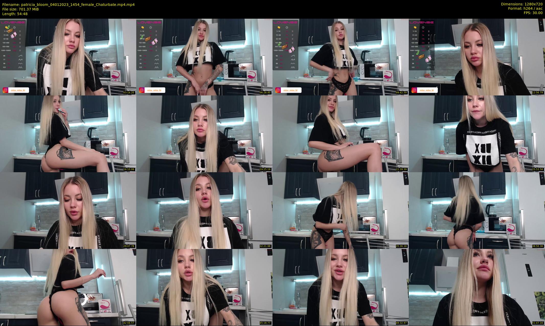 patricia_bloom — 55 minute Chaturbate female cam show recording, 720p, Jan 4, 2023
