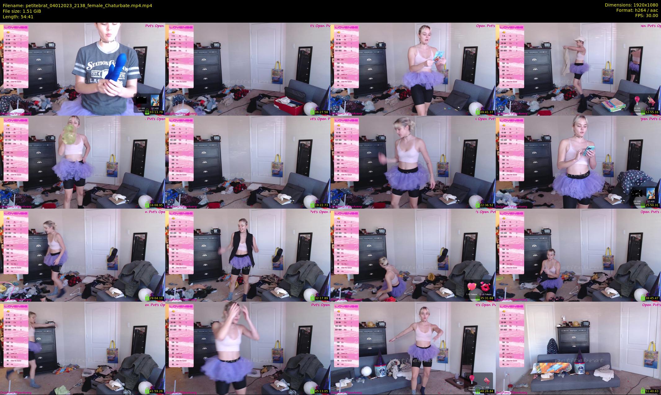 petitebrat — 55 minute Chaturbate female cam show recording, 1080p, Jan 4, 2023