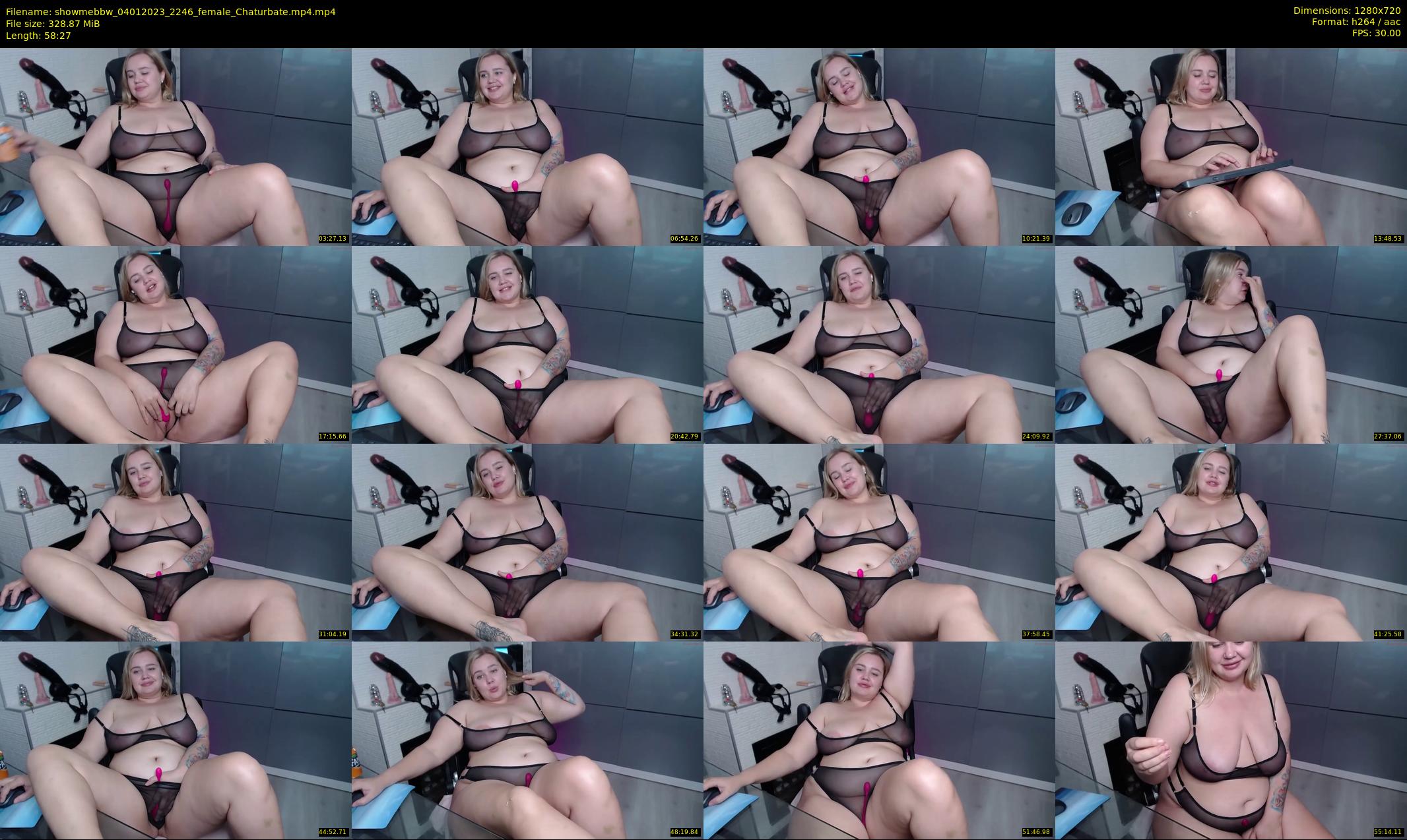 showmebbw — 59 minute Chaturbate female cam show recording, 720p, Jan 4, 2023