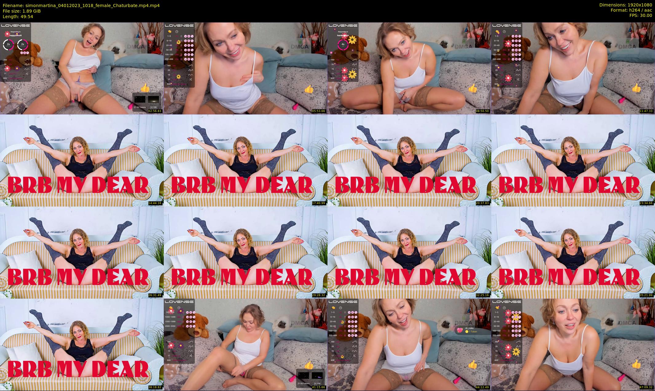 simonmartina — 50 minute Chaturbate female cam show recording, 1080p, Jan 4, 2023