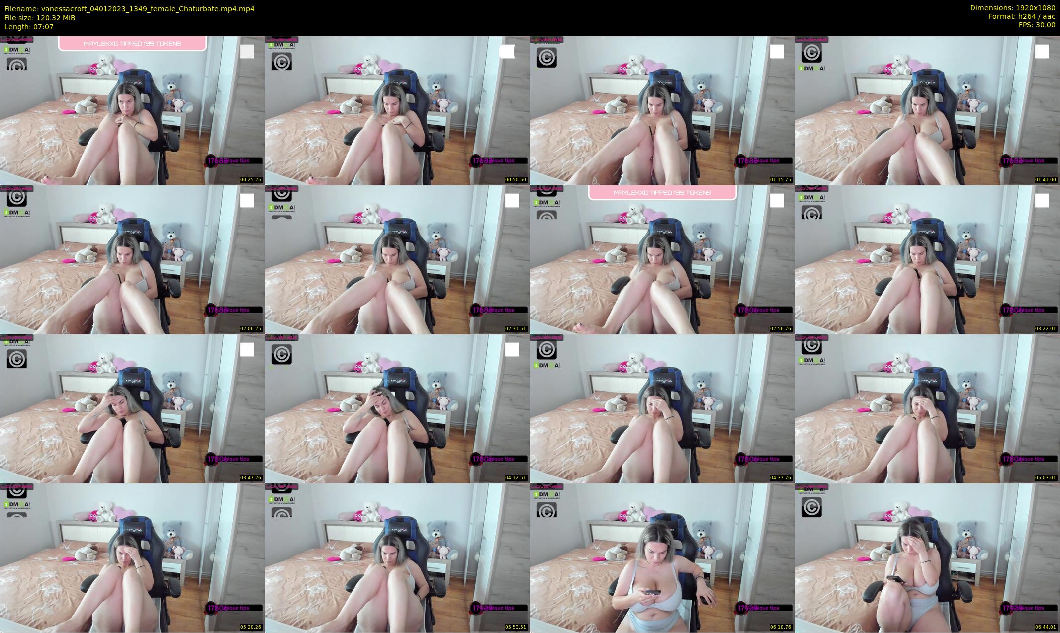 vanessacroft — 8 minute Chaturbate female cam show recording, 1080p, Jan 4, 2023