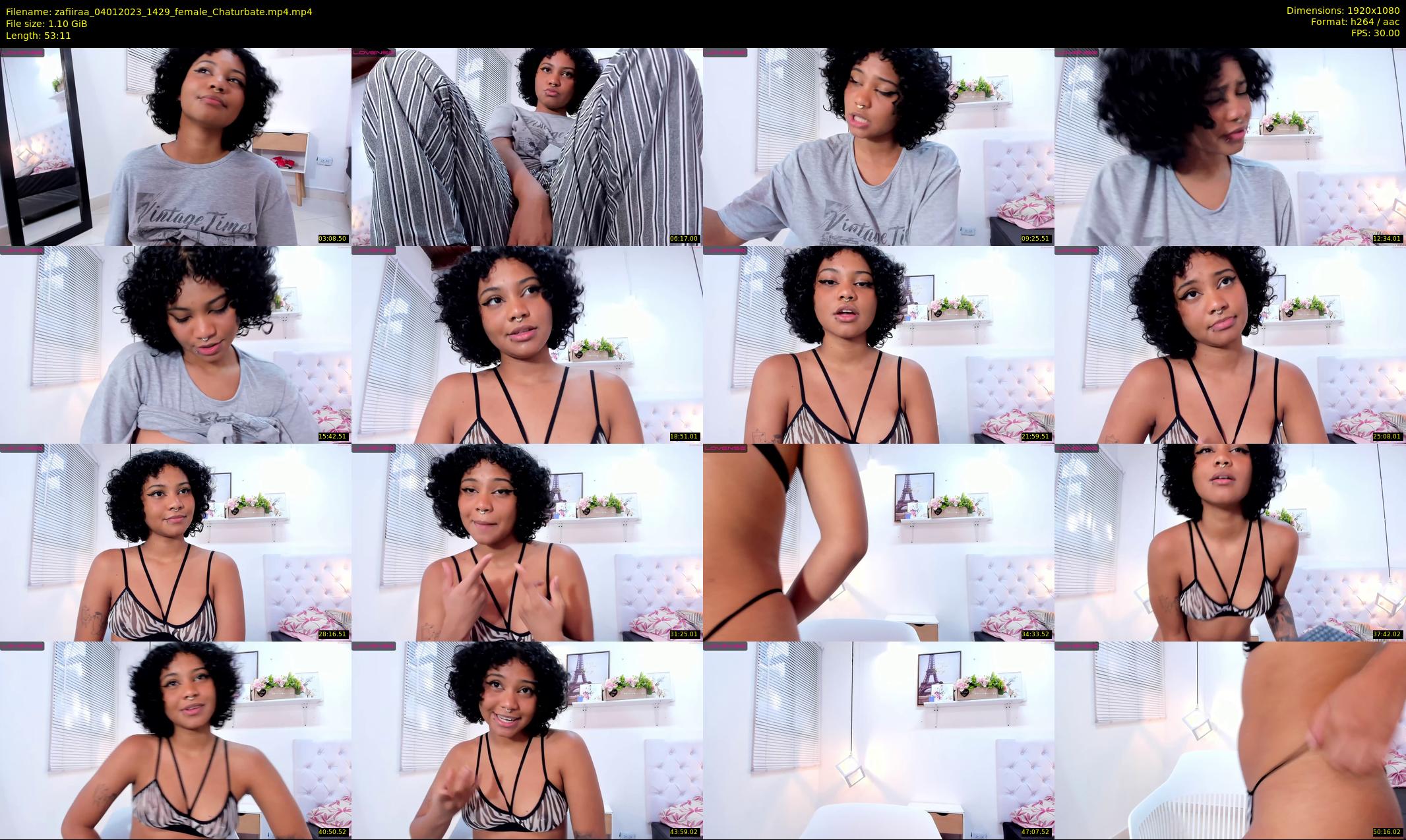 zafiiraa — 54 minute Chaturbate female cam show recording, 1080p, Jan 4, 2023