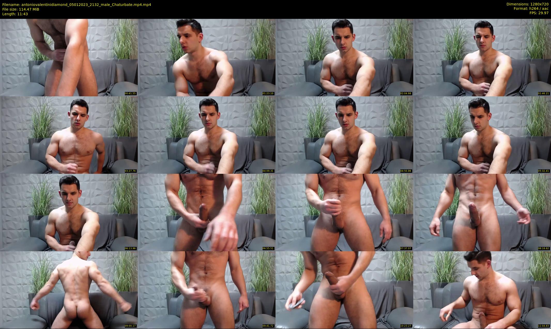 antoniovalentinidiamond — 12 minute Chaturbate male cam show recording, 720p, Jan 5, 2023