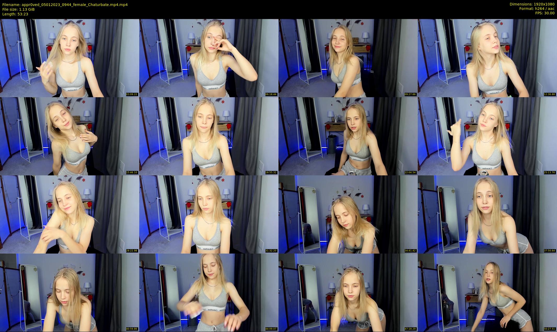 appr0ved — 54 minute Chaturbate female cam show recording, 1080p, Jan 5, 2023