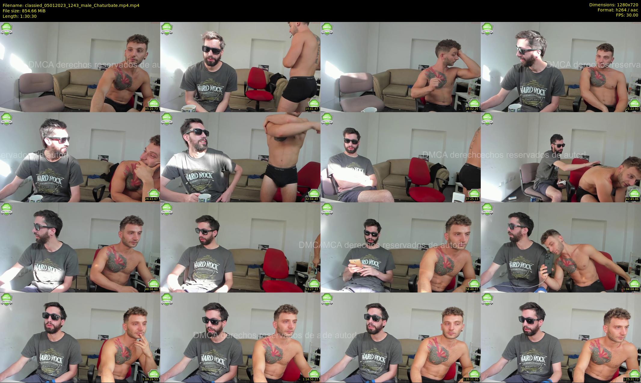 classied — 91 minute Chaturbate male cam show recording, 720p, Jan 5, 2023