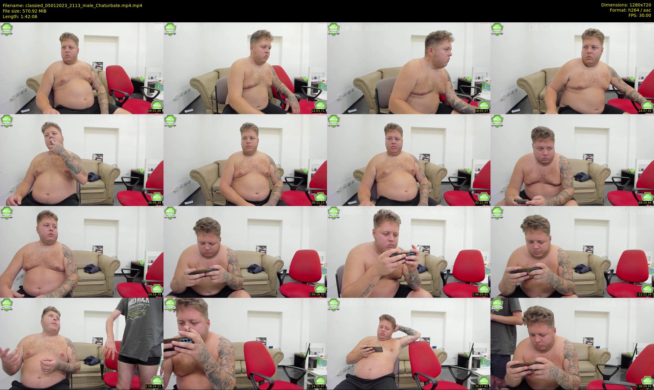 classied — 103 minute Chaturbate male cam show recording, 720p, Jan 5, 2023