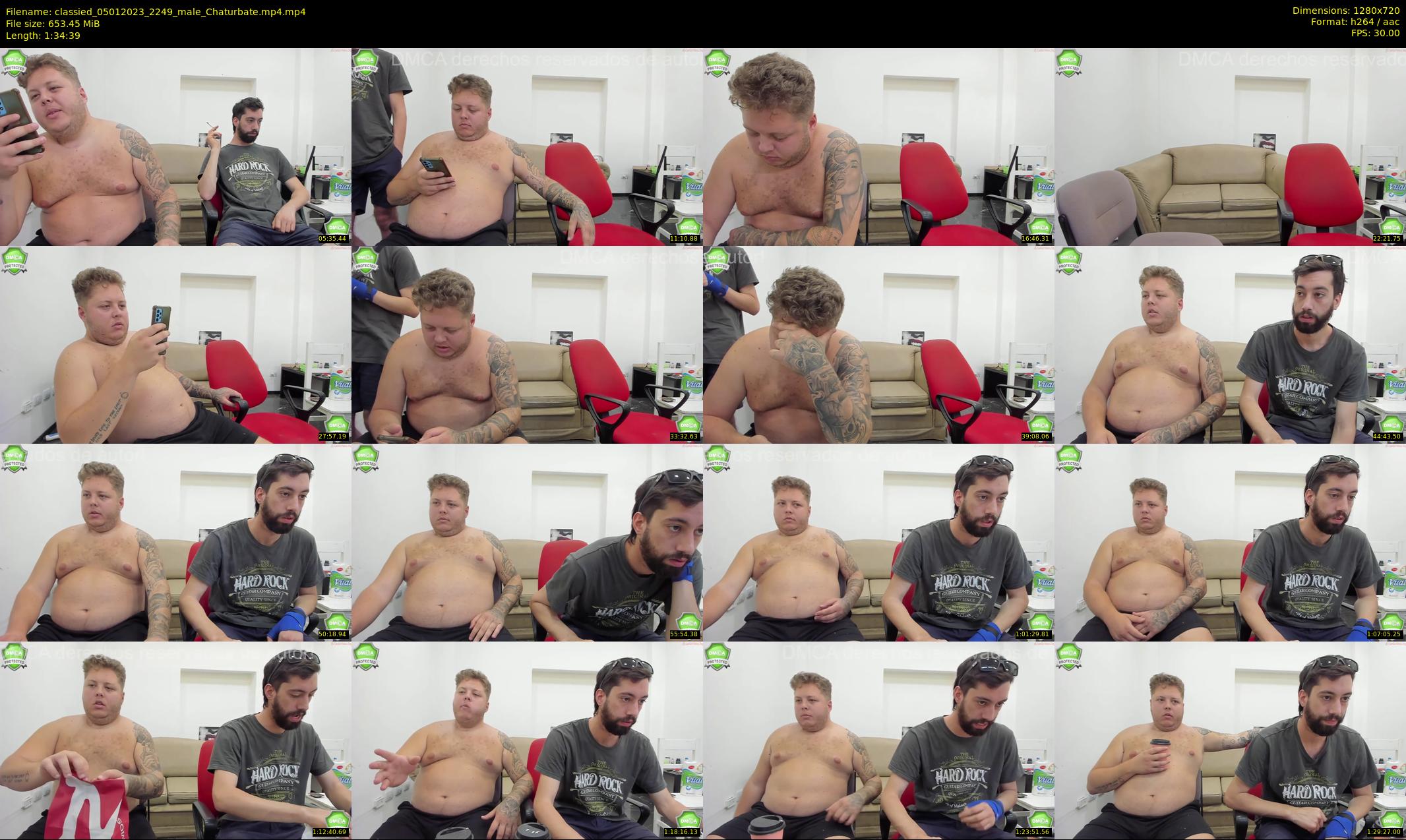 classied — 95 minute Chaturbate male cam show recording, 720p, Jan 5, 2023