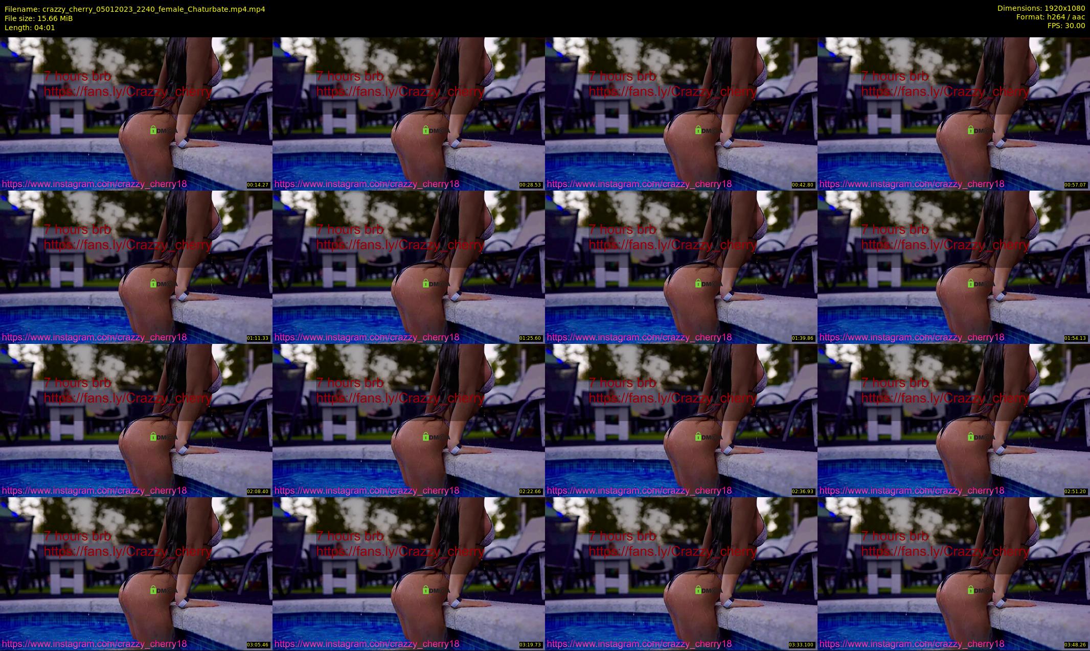 crazzy_cherry — 5 minute Chaturbate female cam show recording, 1080p, Jan 5, 2023