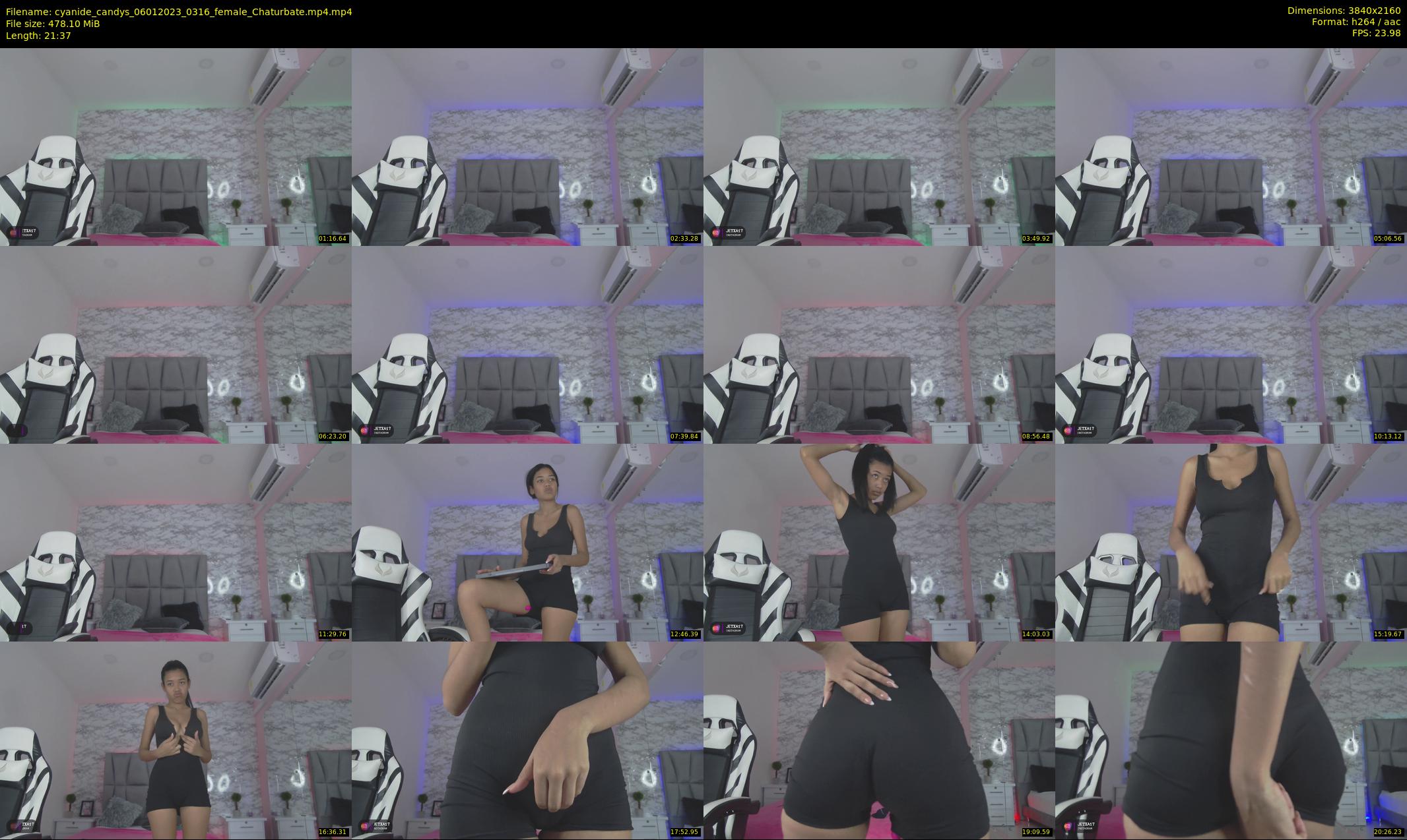 cyanide_candys — 22 minute Chaturbate female cam show recording, 4K, Jan 6, 2023