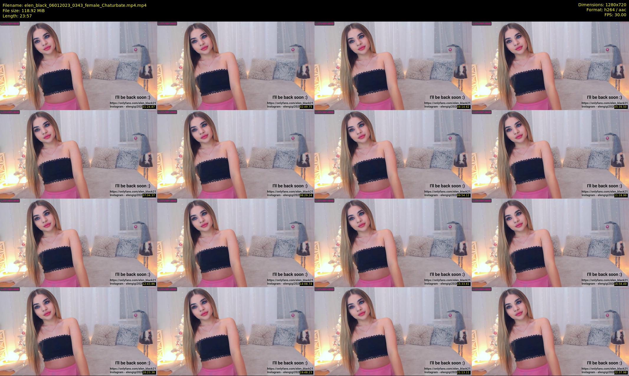 elen_black — 24 minute Chaturbate female cam show recording, 720p, Jan 6, 2023