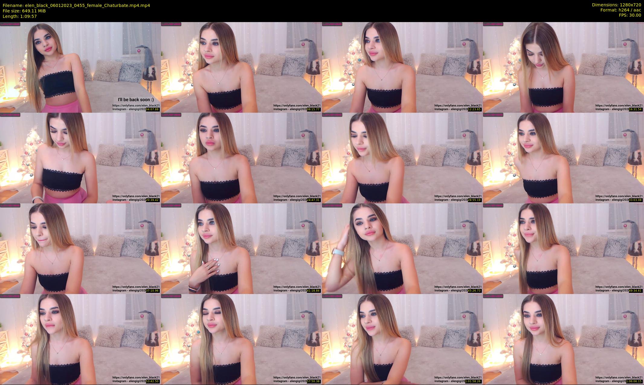 elen_black — 70 minute Chaturbate female cam show recording, 720p, Jan 6, 2023