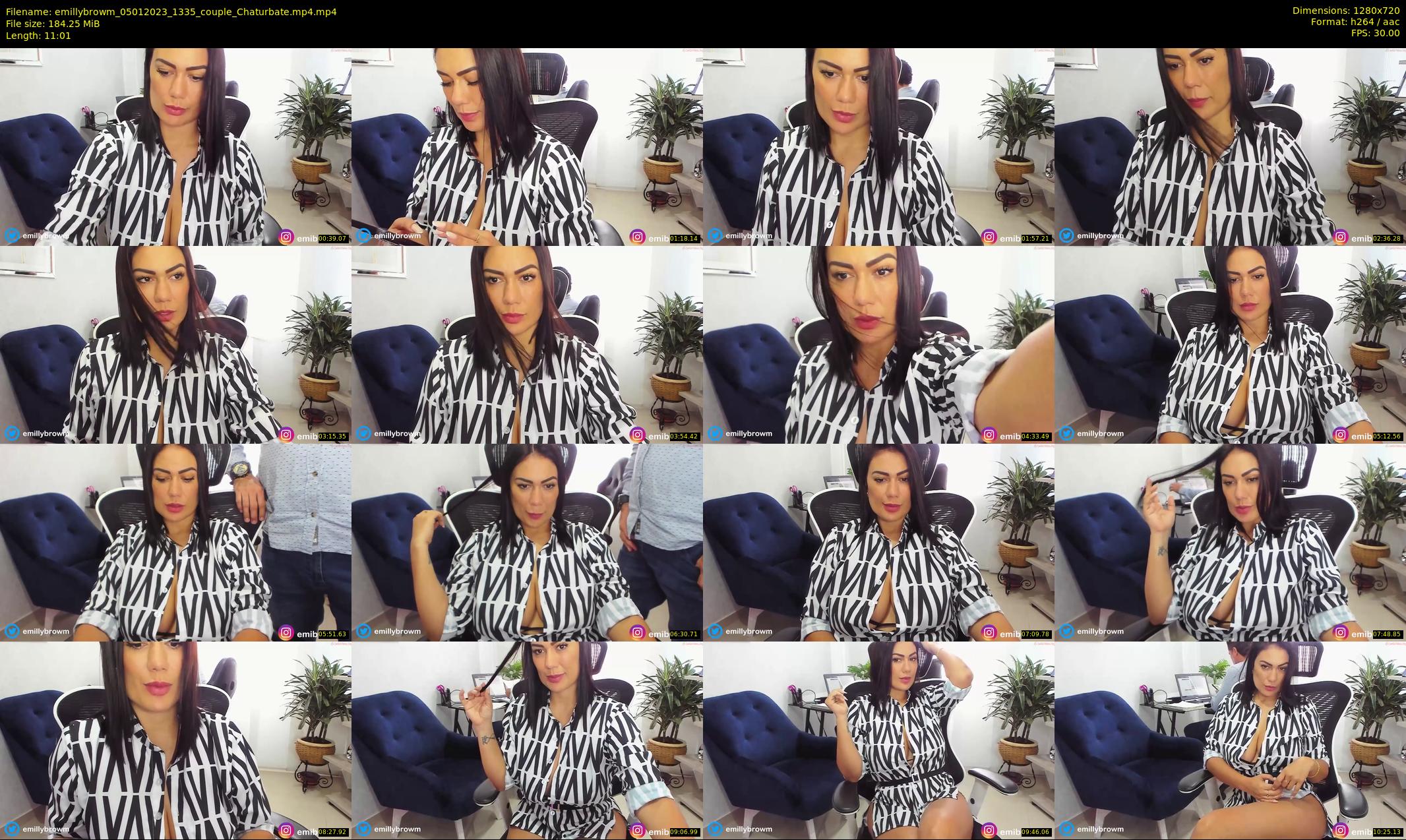 emillybrowm — 12 minute Chaturbate couple cam show recording, 720p, Jan 5, 2023