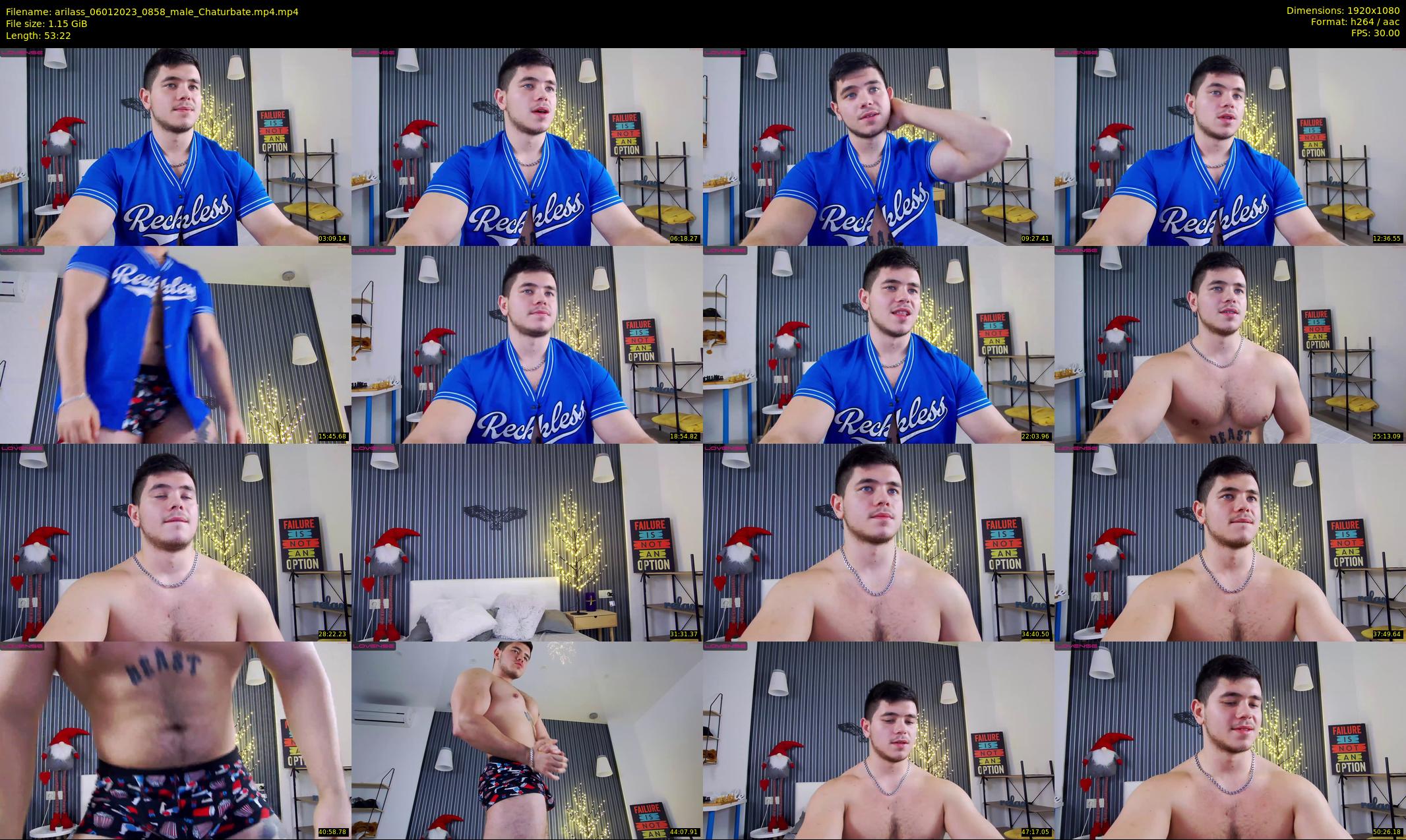 arilass — 54 minute Chaturbate male cam show recording, 1080p, Jan 6, 2023