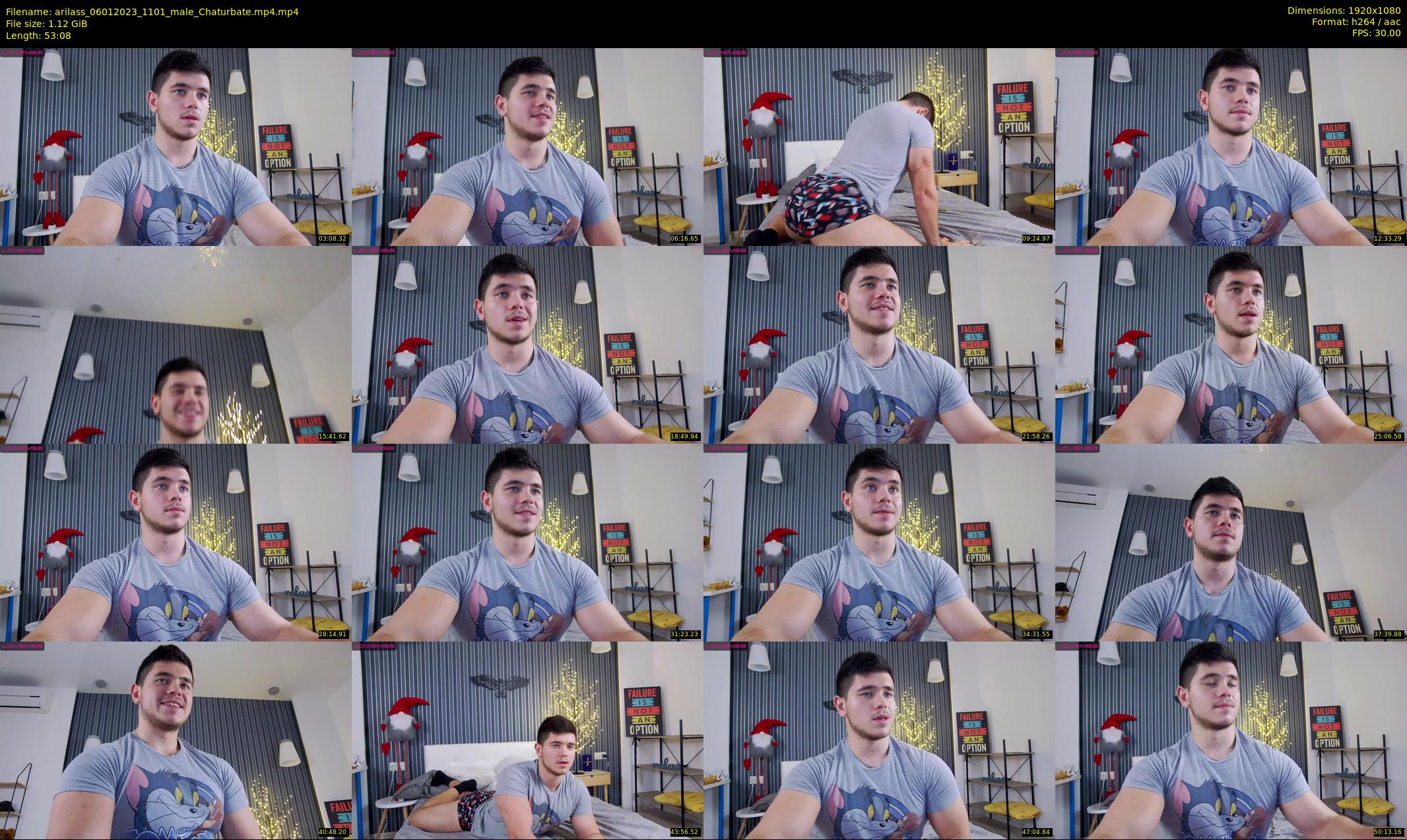 arilass — 54 minute Chaturbate male cam show recording, 1080p, Jan 6, 2023