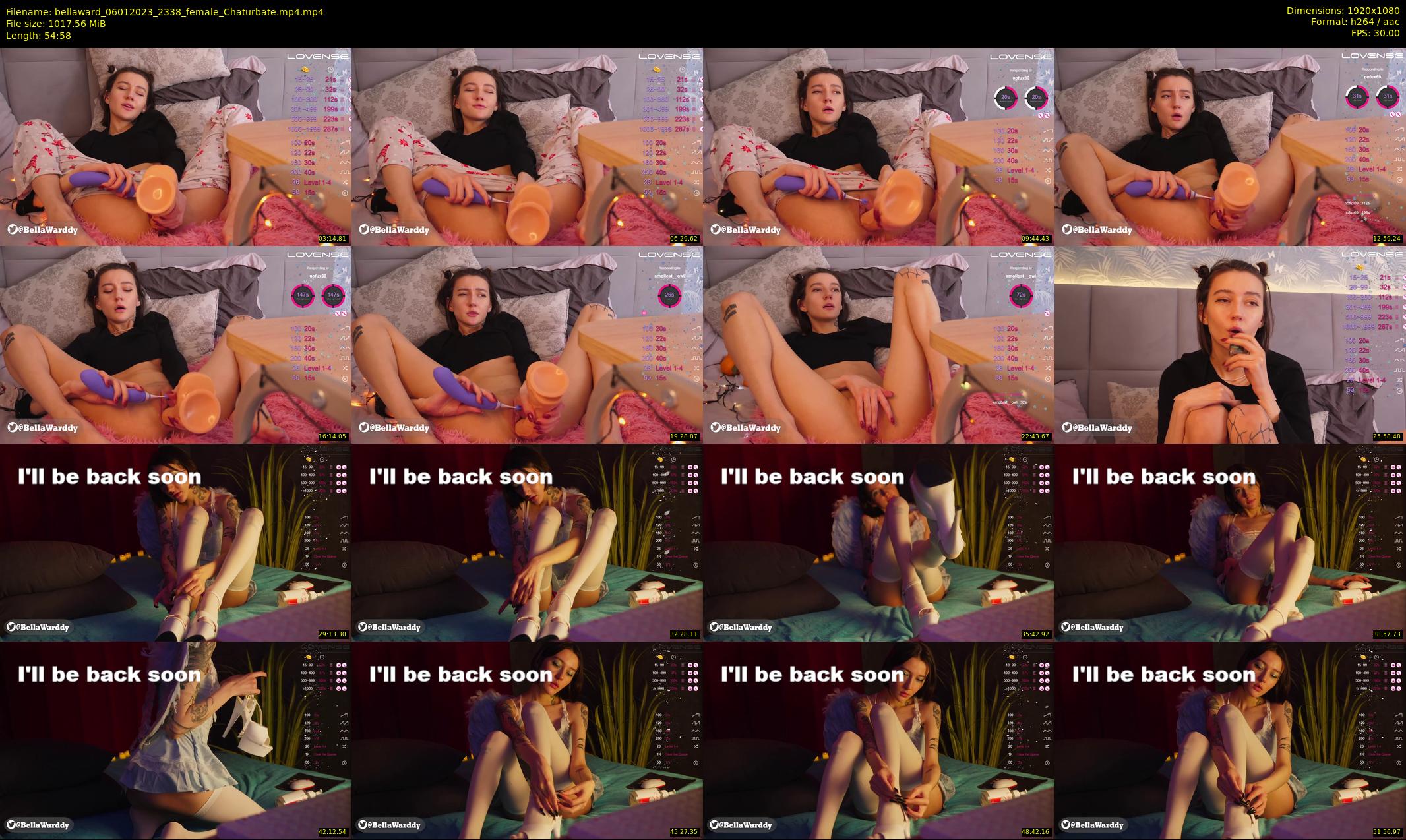 bellaward — 55 minute Chaturbate female cam show recording, 1080p, Jan 6, 2023